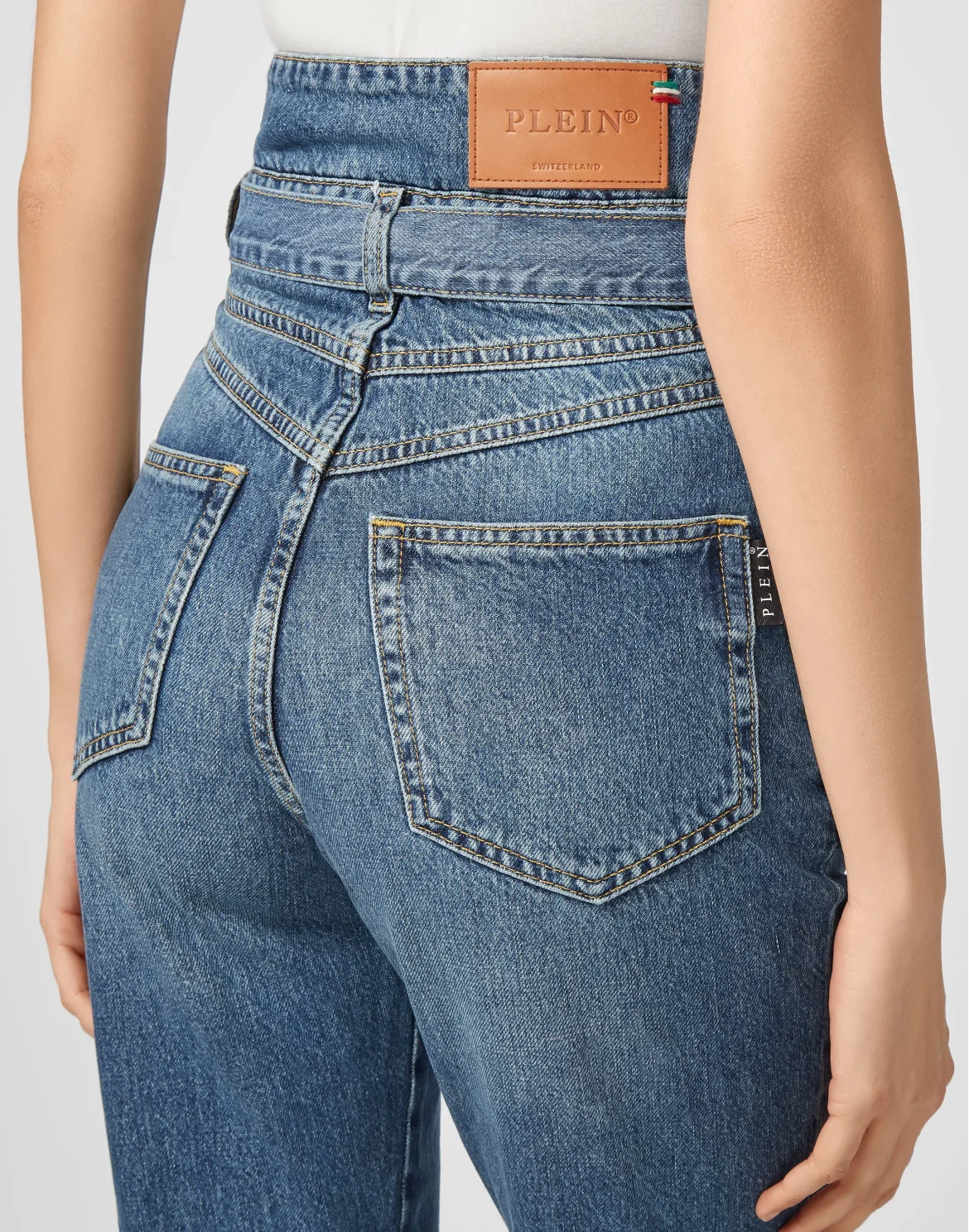 Denim Trousers Saint Tropez Fit Iconic Plein, цвет: Синий