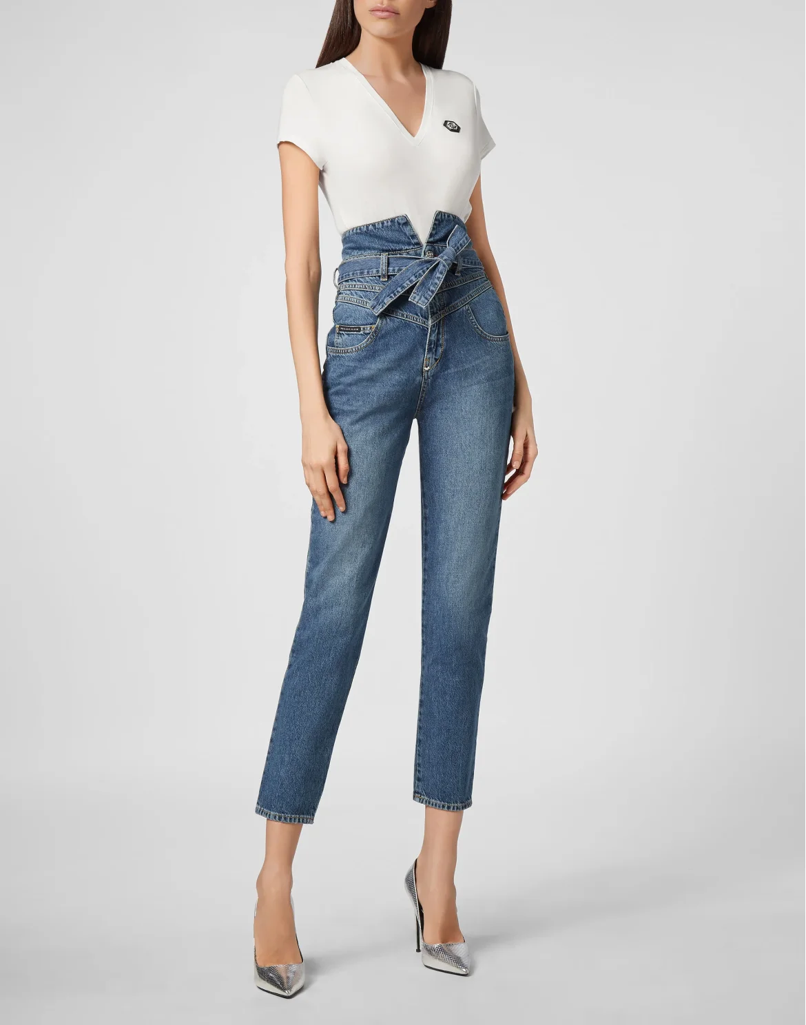 Denim Trousers Saint Tropez Fit Iconic Plein, цвет: Синий