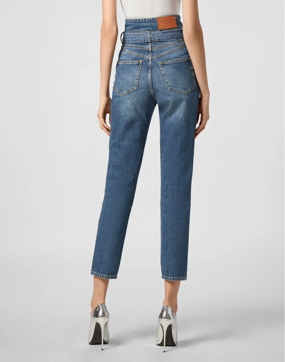 Denim Trousers Saint Tropez Fit Iconic Plein, цвет: Синий