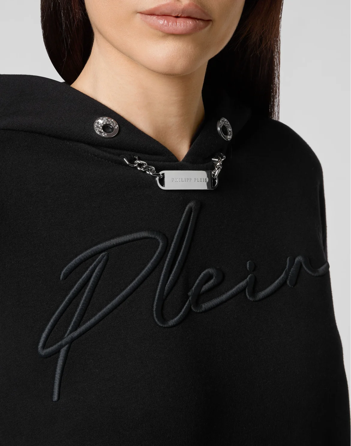 Leisurewear Hoodie dress Embroidery Signature, цвет: Черный