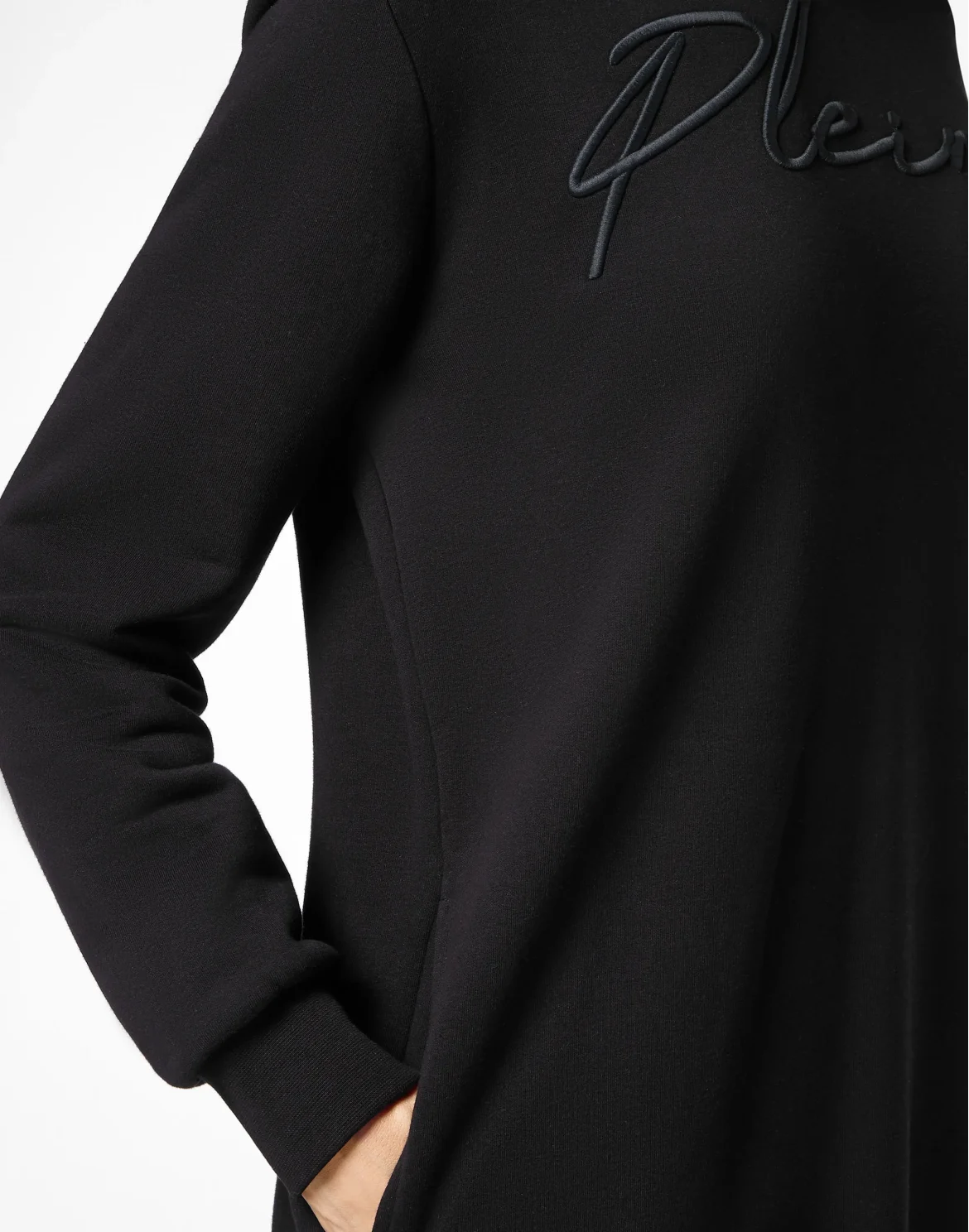 Leisurewear Hoodie dress Embroidery Signature, цвет: Черный