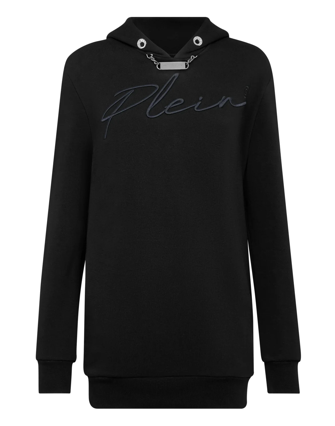 Leisurewear Hoodie dress Embroidery Signature, цвет: Черный