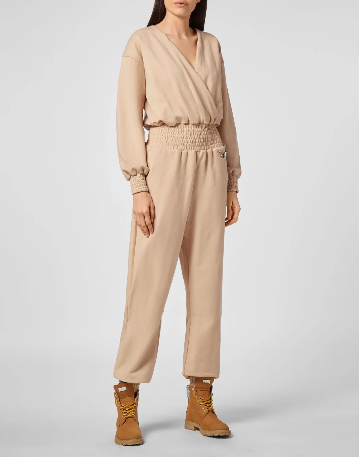 Leisurewear Jumpsuit Embroidery Signature, цвет: Бежевый