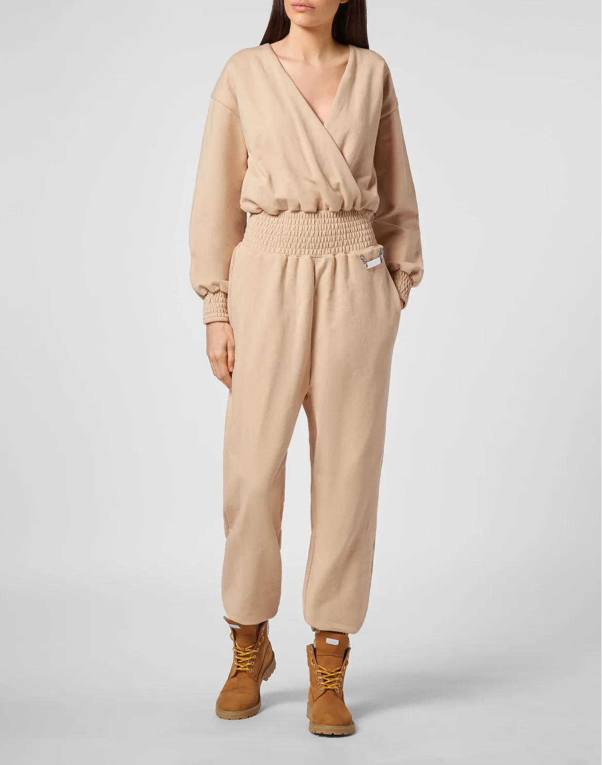 Leisurewear Jumpsuit Embroidery Signature, цвет: Бежевый