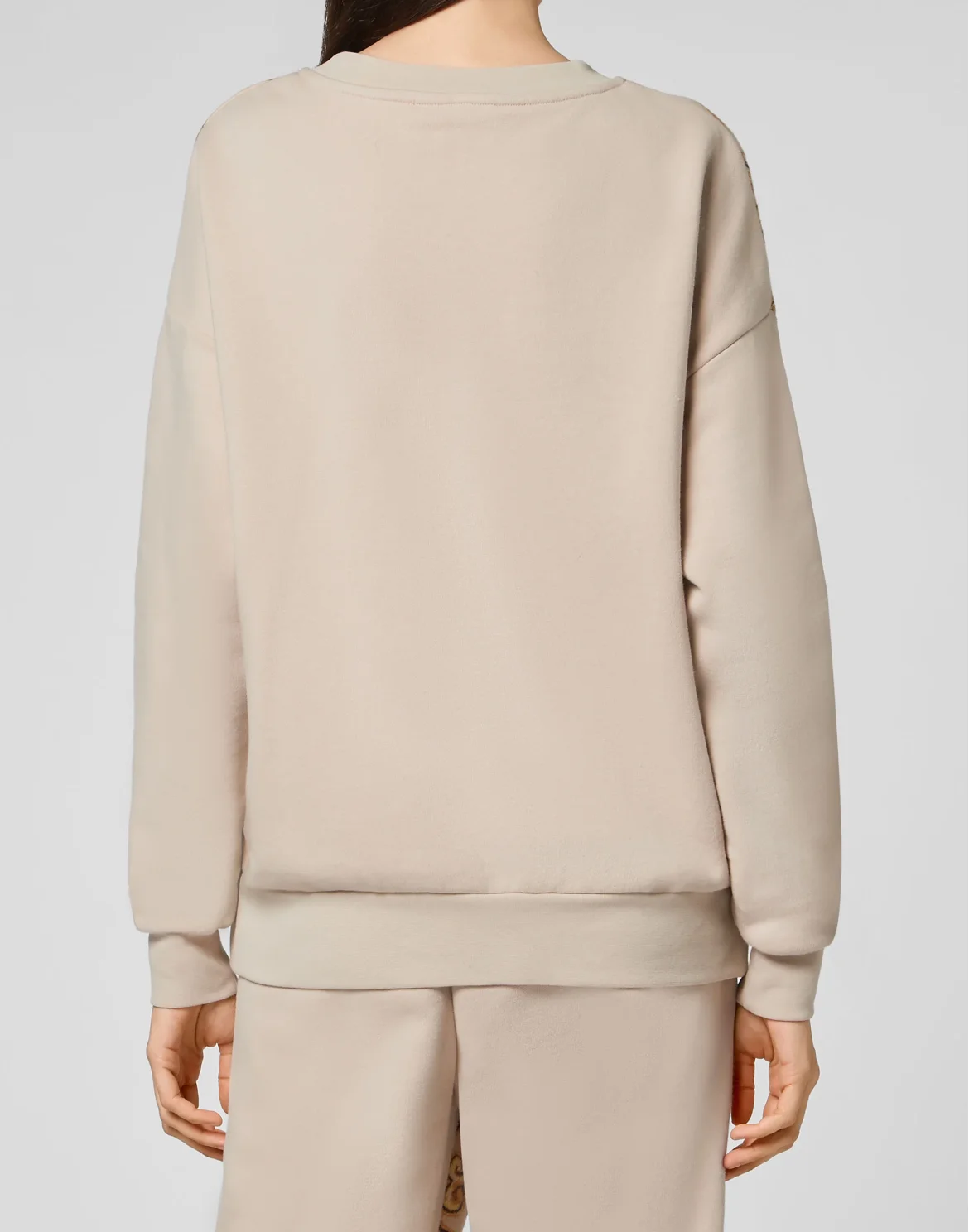 Sweatshirt LS knit & fleece Jacquard New Baroque, цвет: Бежевый