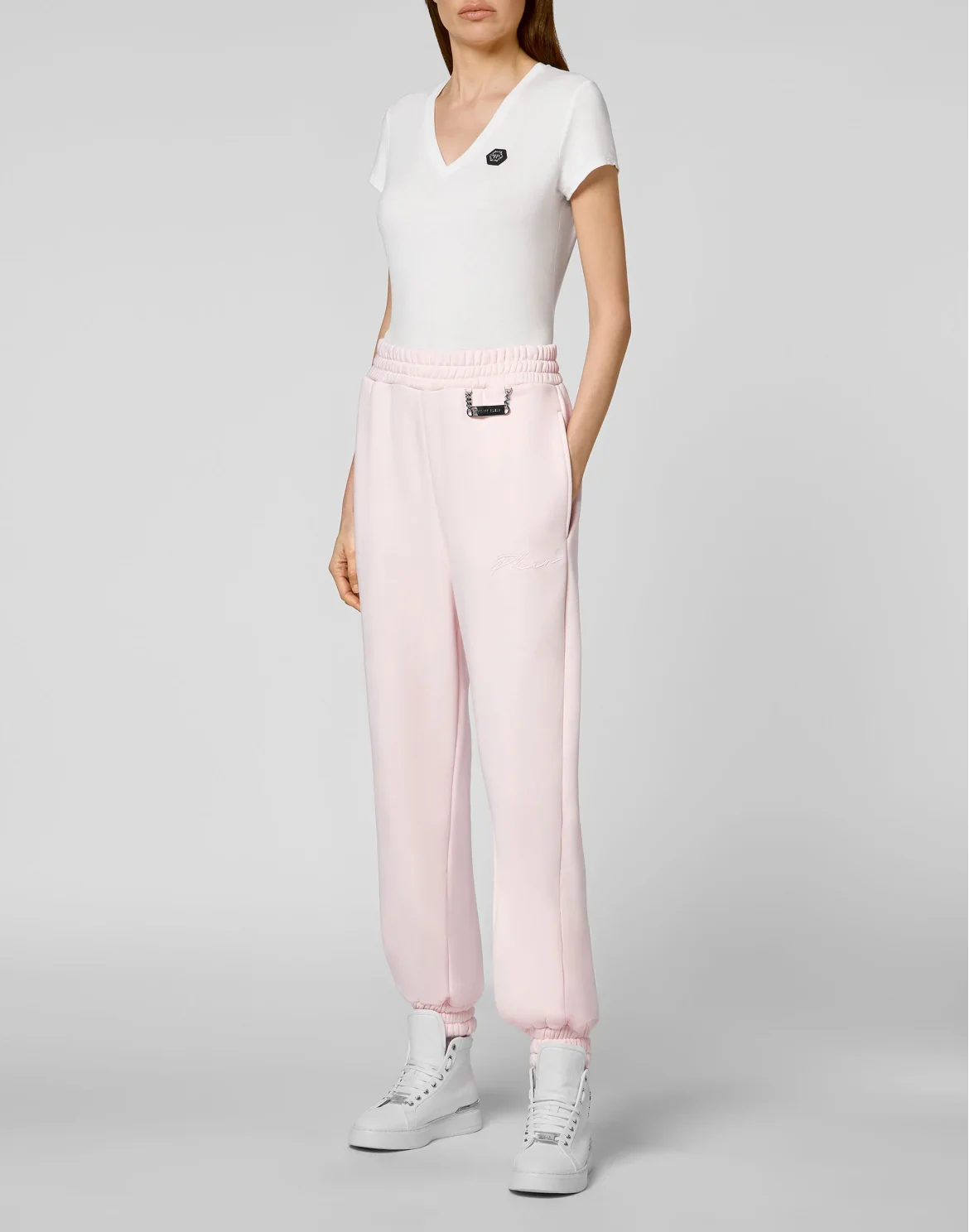 Leisurewear Trousers Embroidery Signature, цвет: Розовый