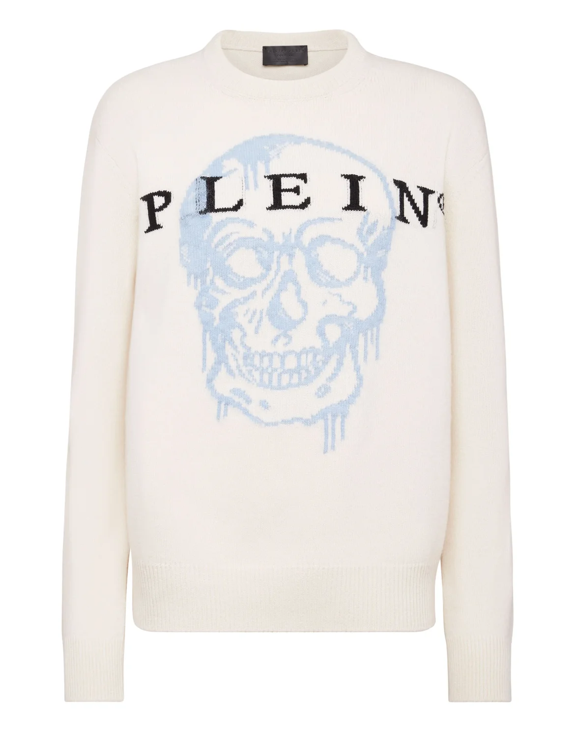 Pullover Round Neck LS Intarsia Skull, цвет: Бежевый