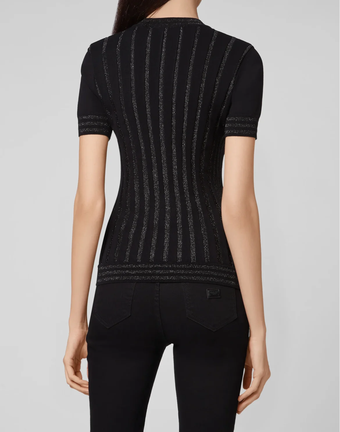 Knit T-shirt round Neck SS New Baroque, цвет: Черный