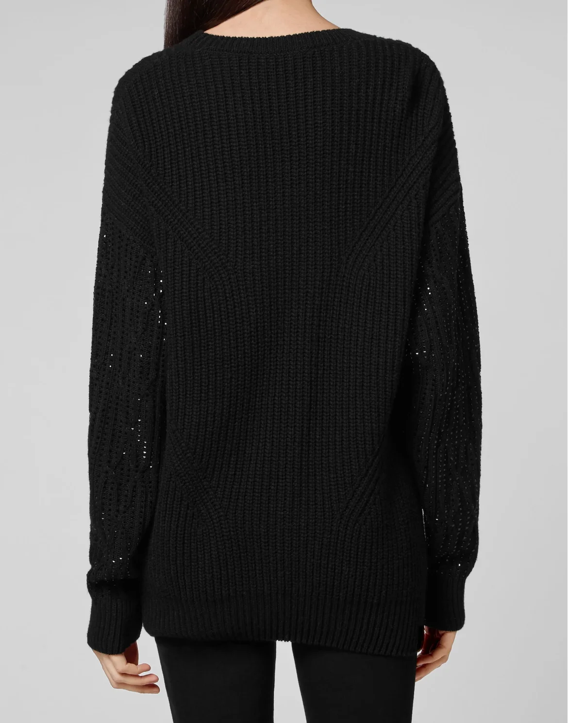 Cashmere 5 Pullover Round Neck LS Crystal Skull, цвет: Черный
