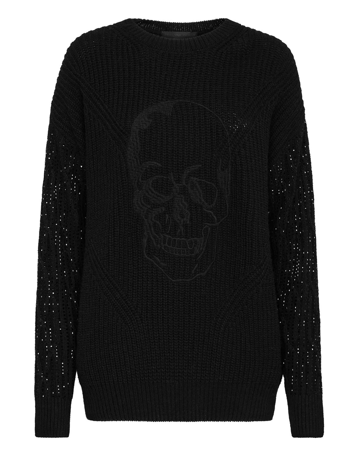 Cashmere 5 Pullover Round Neck LS Crystal Skull, цвет: Черный