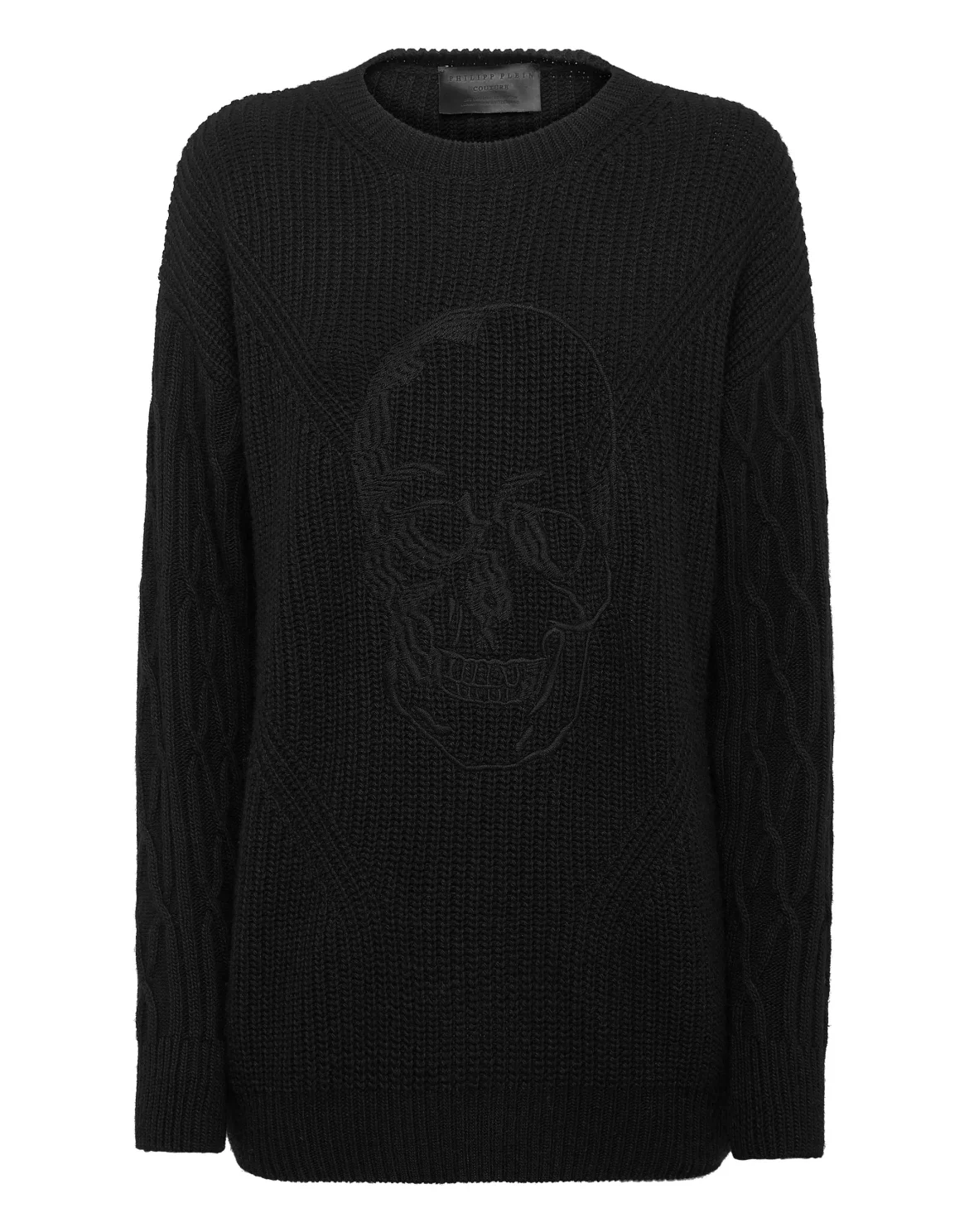 Cashmere 5 Pullover Round Neck LS Skull, цвет: Черный