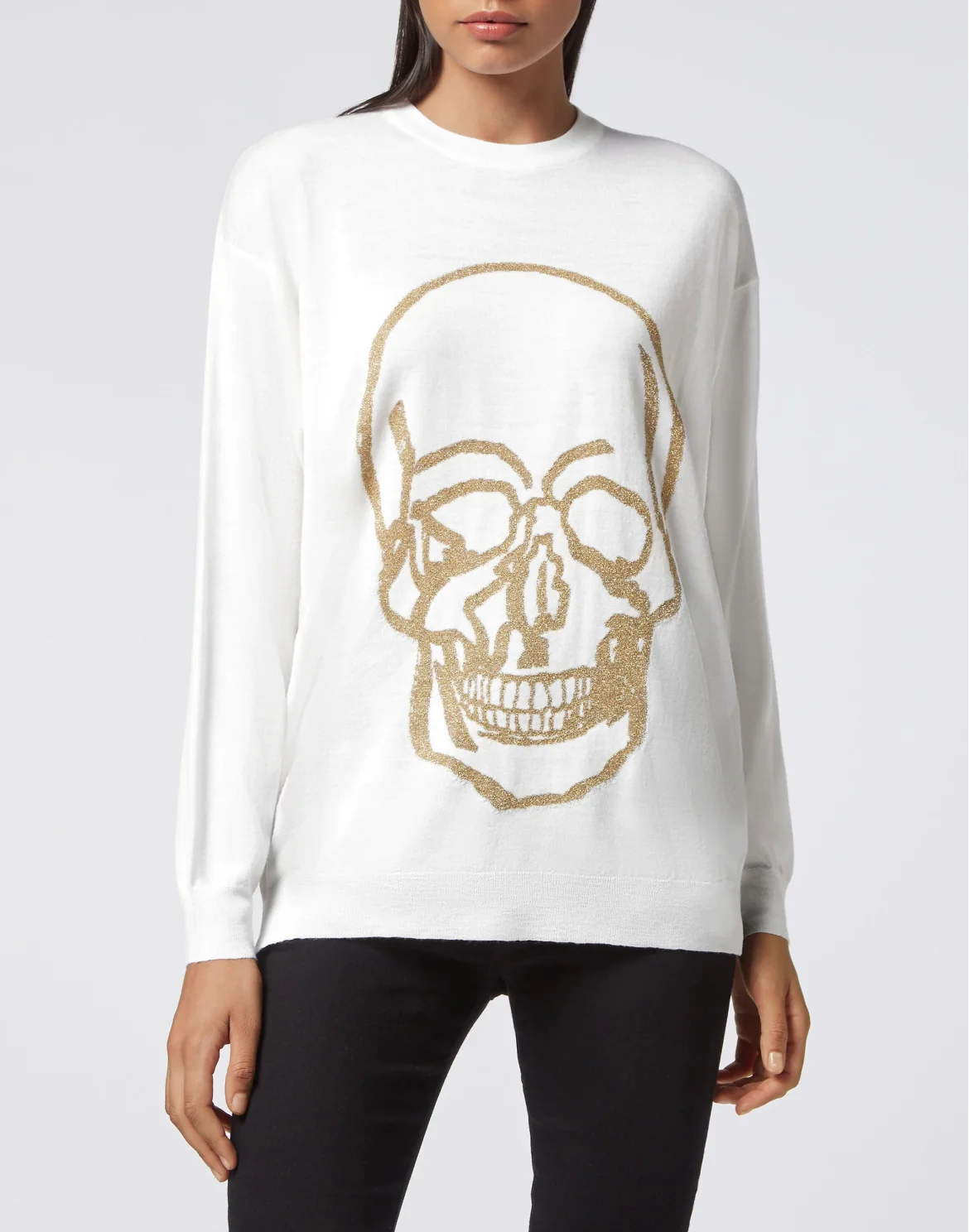 Wool Pullover Round Neck LS, цвет: Белый