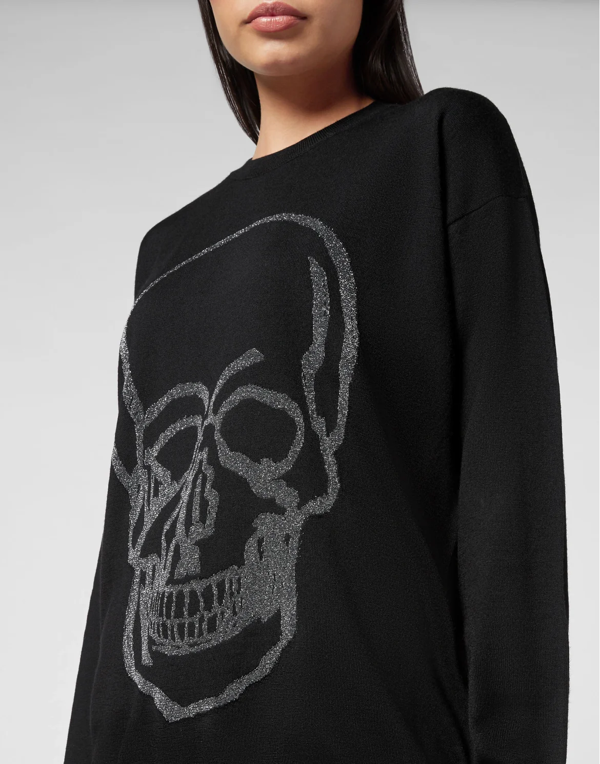 Wool Pullover Round Neck LS, цвет: Черный