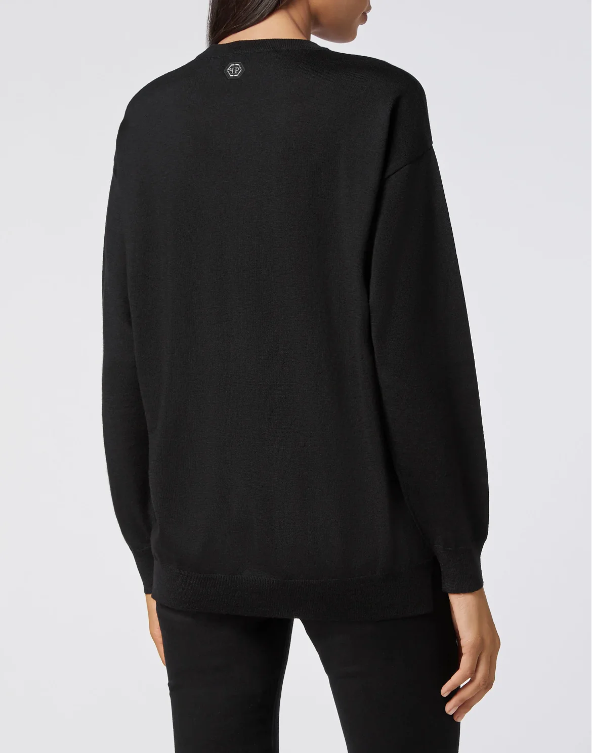Wool Pullover Round Neck LS, цвет: Черный