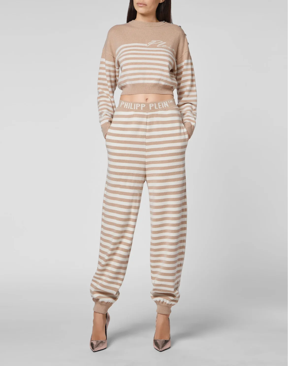 Mariner Cashmere Jacquard Trousers, цвет: Розовый