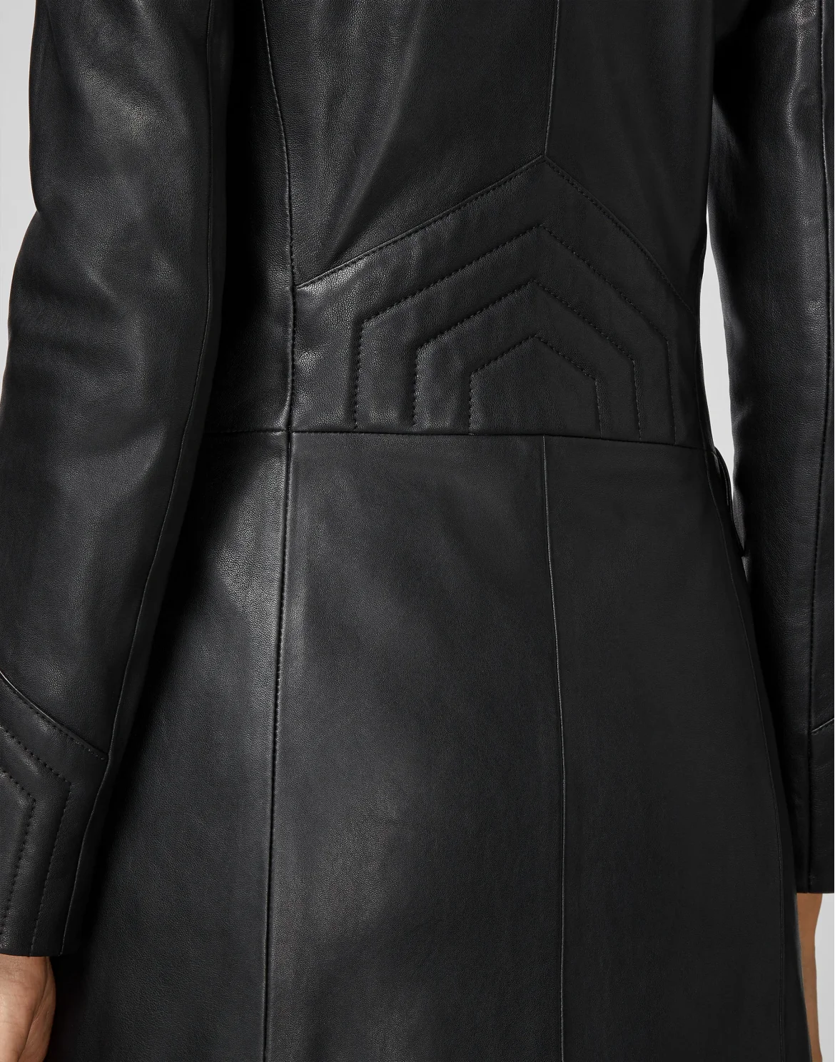 Lambskin Long Coat Iconic Plein, цвет: Черный