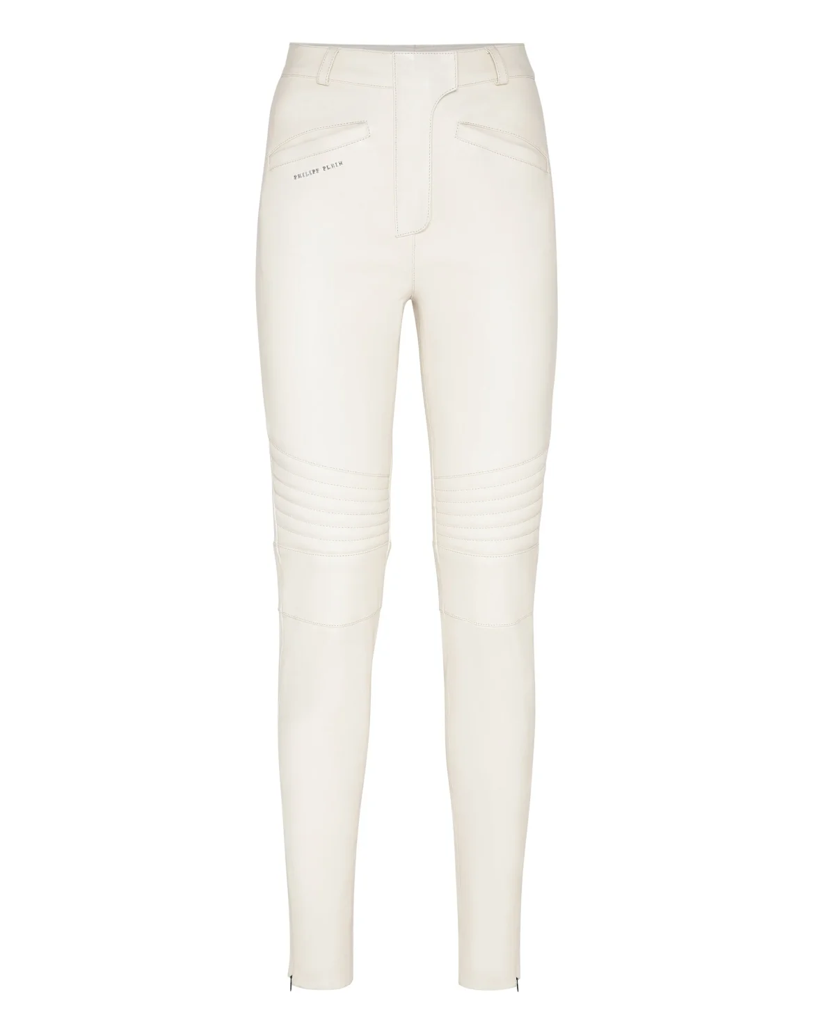 Lambskin Stretch  Super High Waist Biker  Iconic Plein, цвет: Бежевый