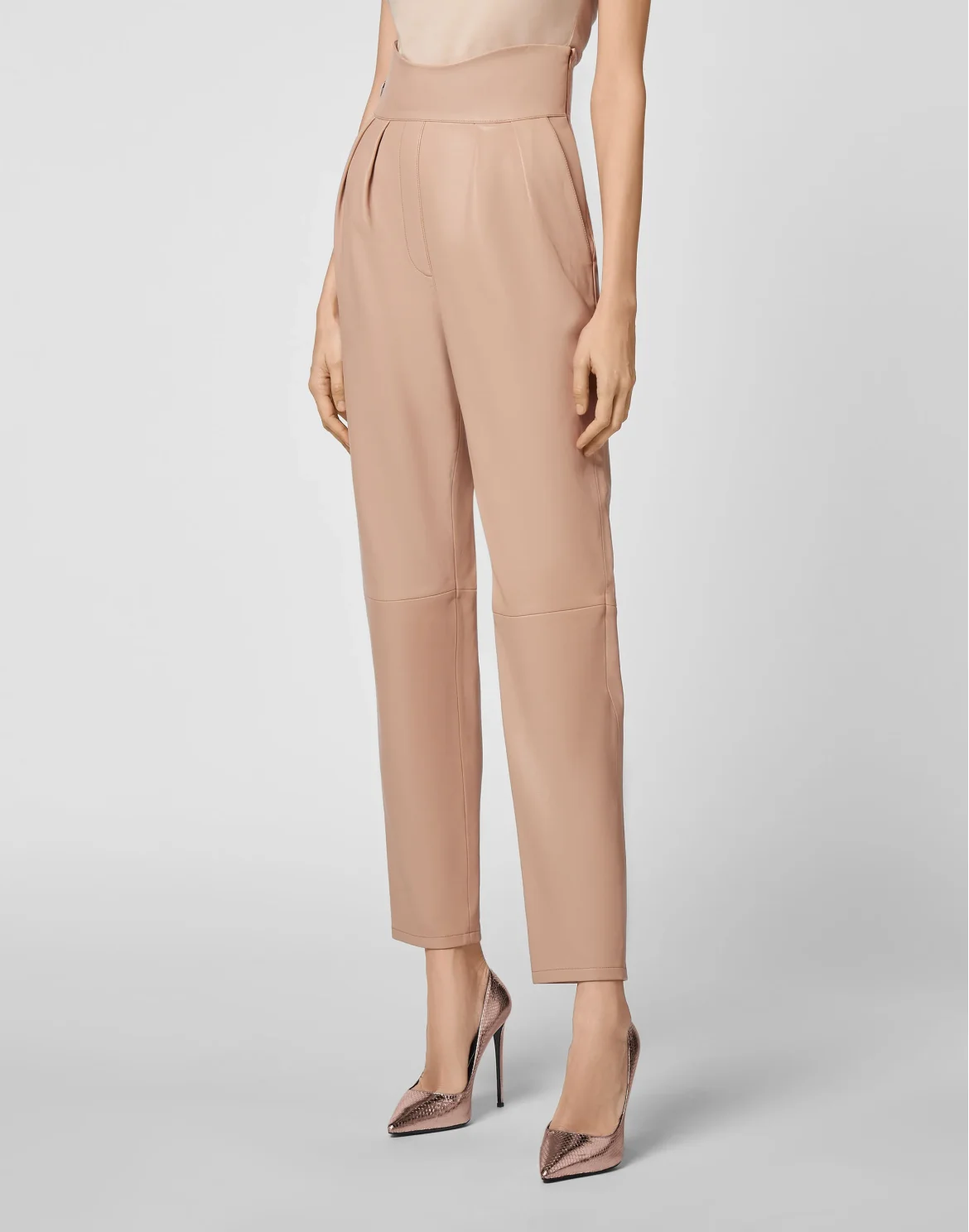 Lambskin Trousers Iconic Plein, цвет: Бежевый