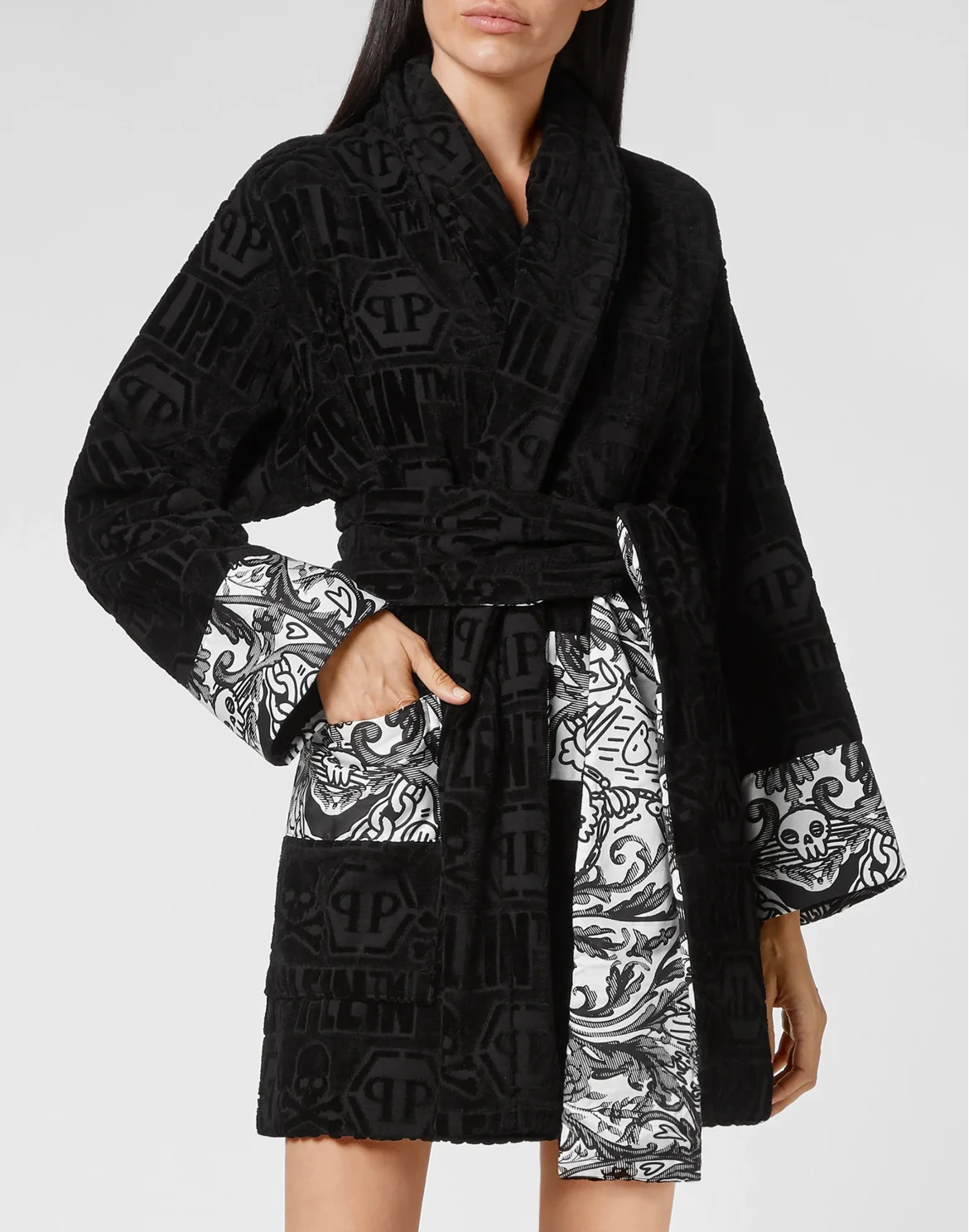 Bathrobe Philipp Plein TM, цвет: Черный