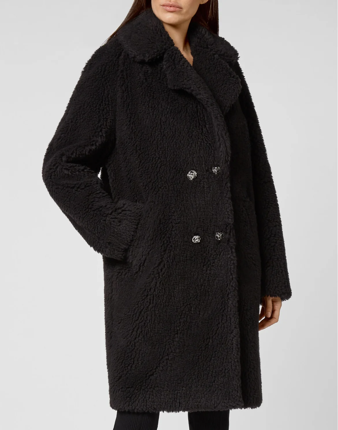 Coat Long Iconic Plein, цвет: Черный