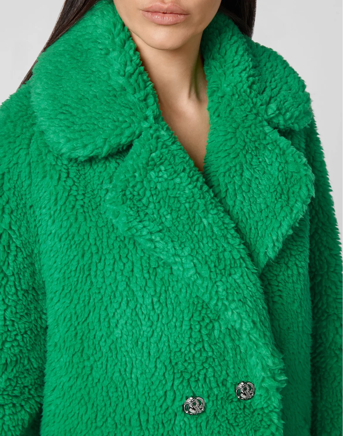Coat Long Iconic Plein, цвет: Зеленый