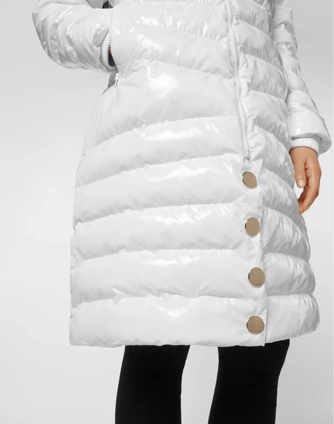 Nylon Long Down Jacket, цвет: Белый