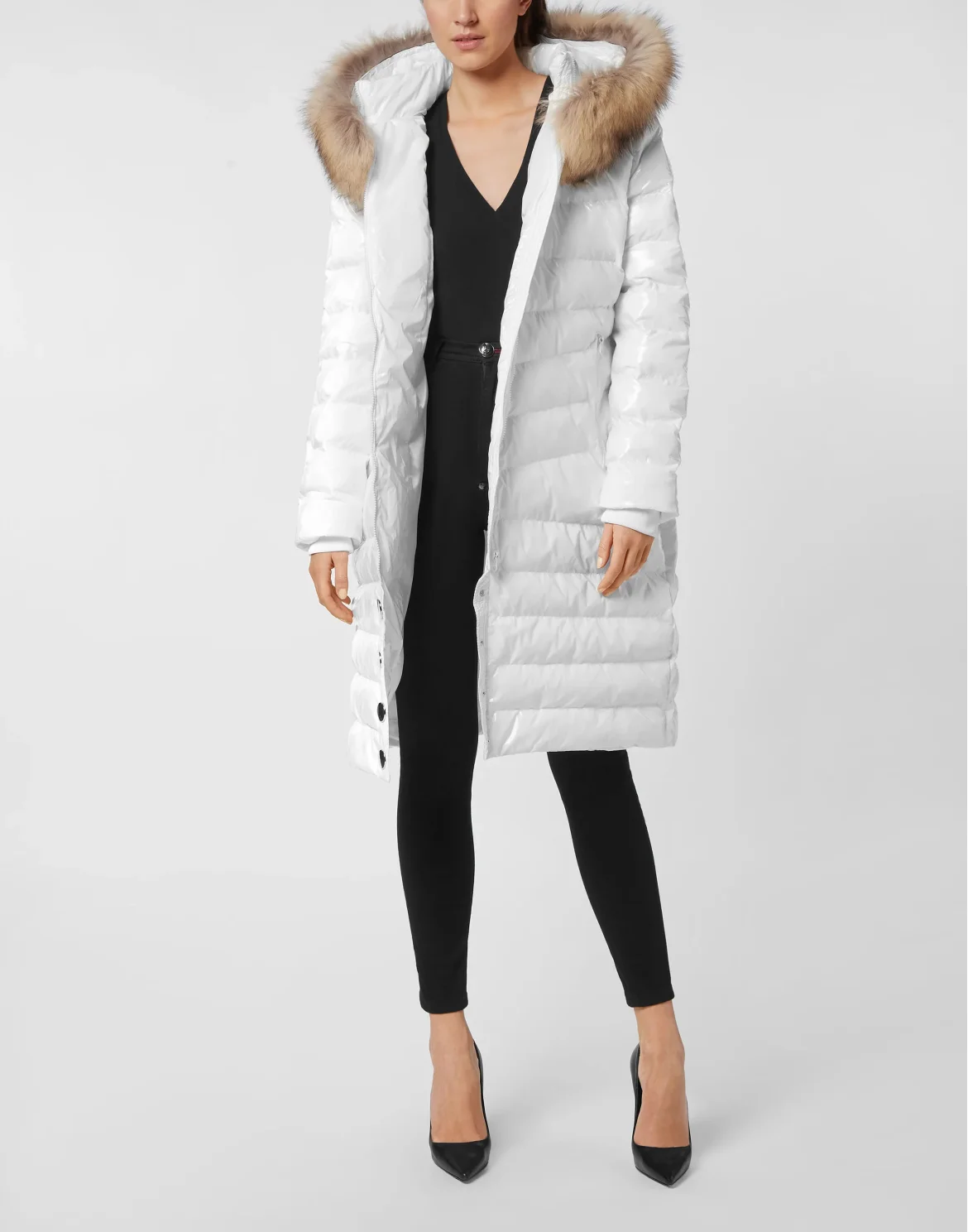 Nylon Long Down Jacket, цвет: Белый