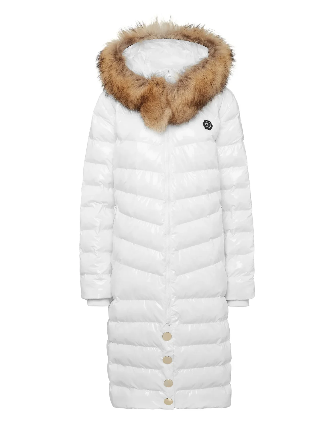 Nylon Long Down Jacket, цвет: Белый