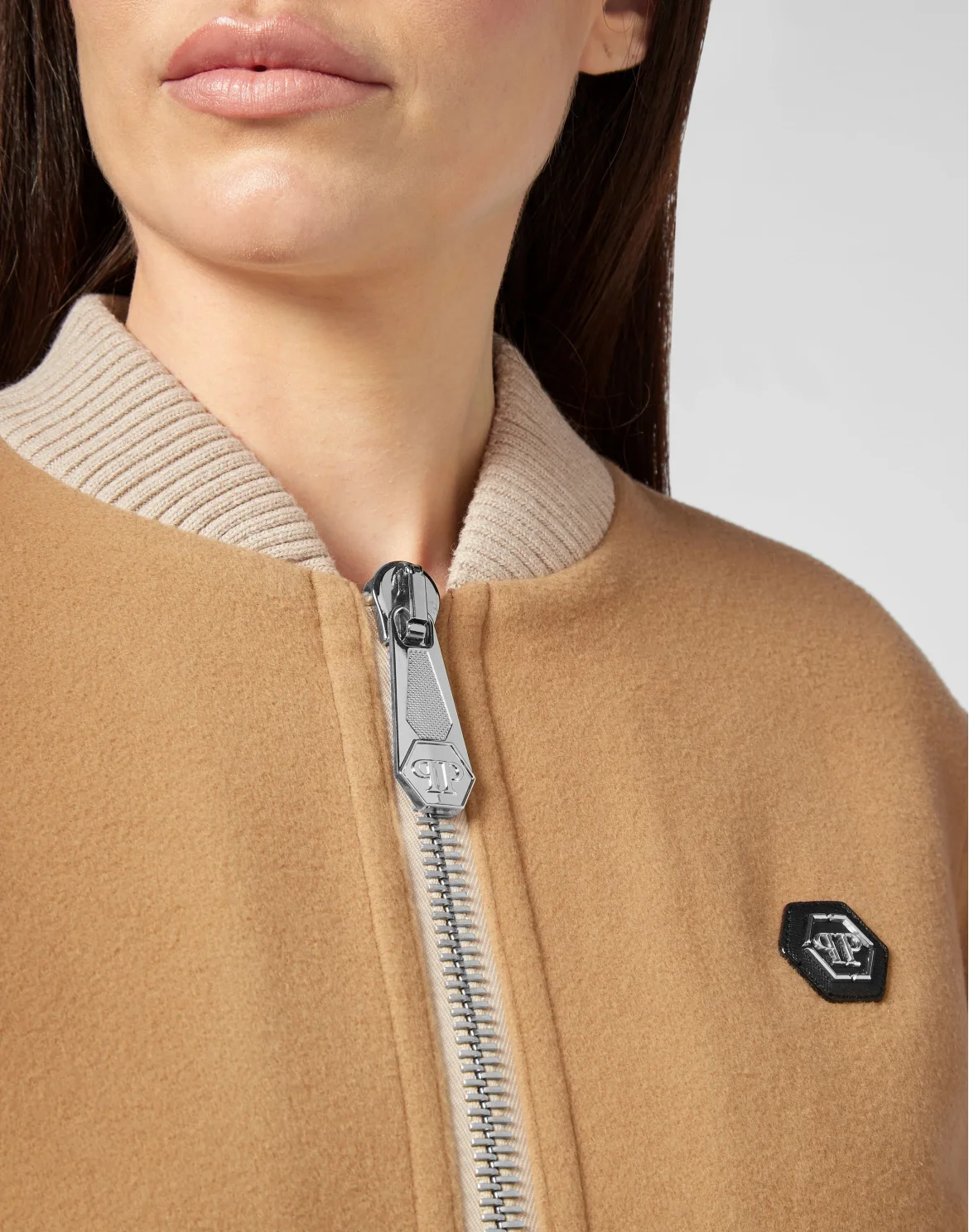 Bomber oversize Iconic Plein, цвет: Бежевый