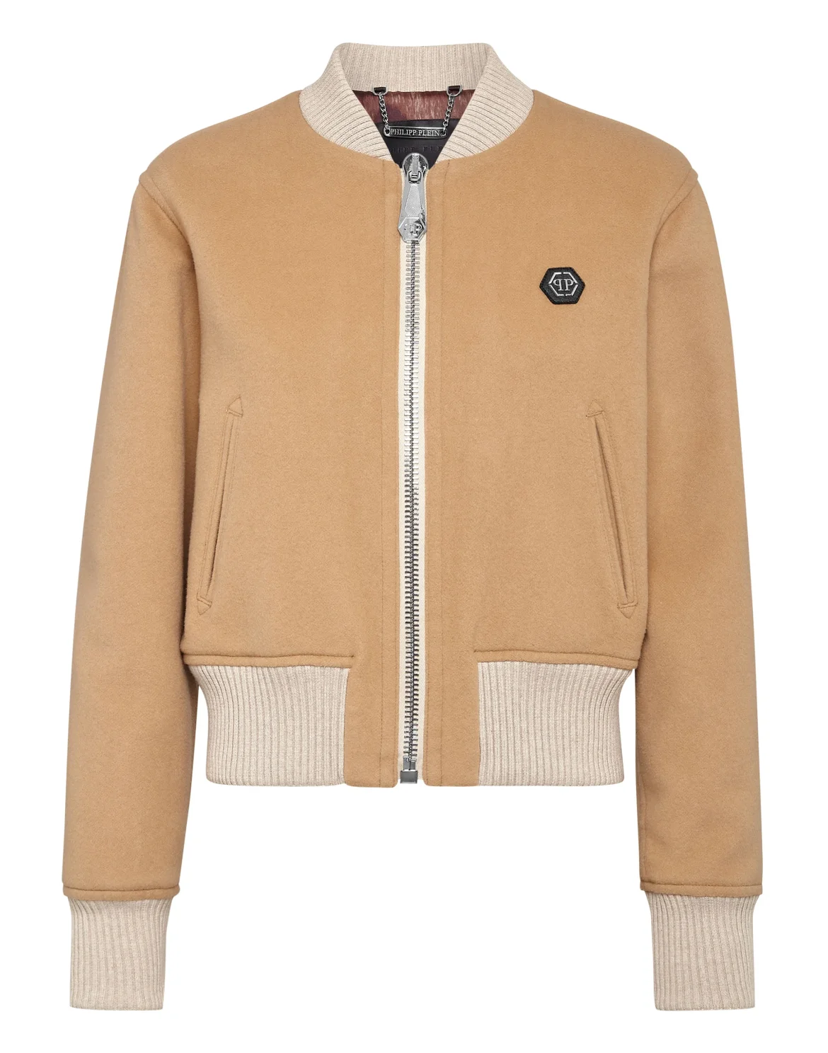 Bomber oversize Iconic Plein, цвет: Бежевый