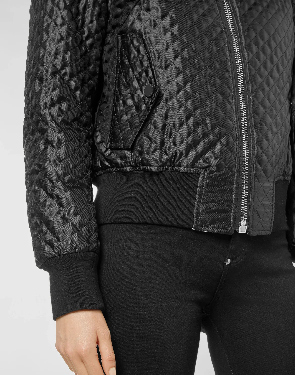 Bomber matelassè New Baroque, цвет: Черный