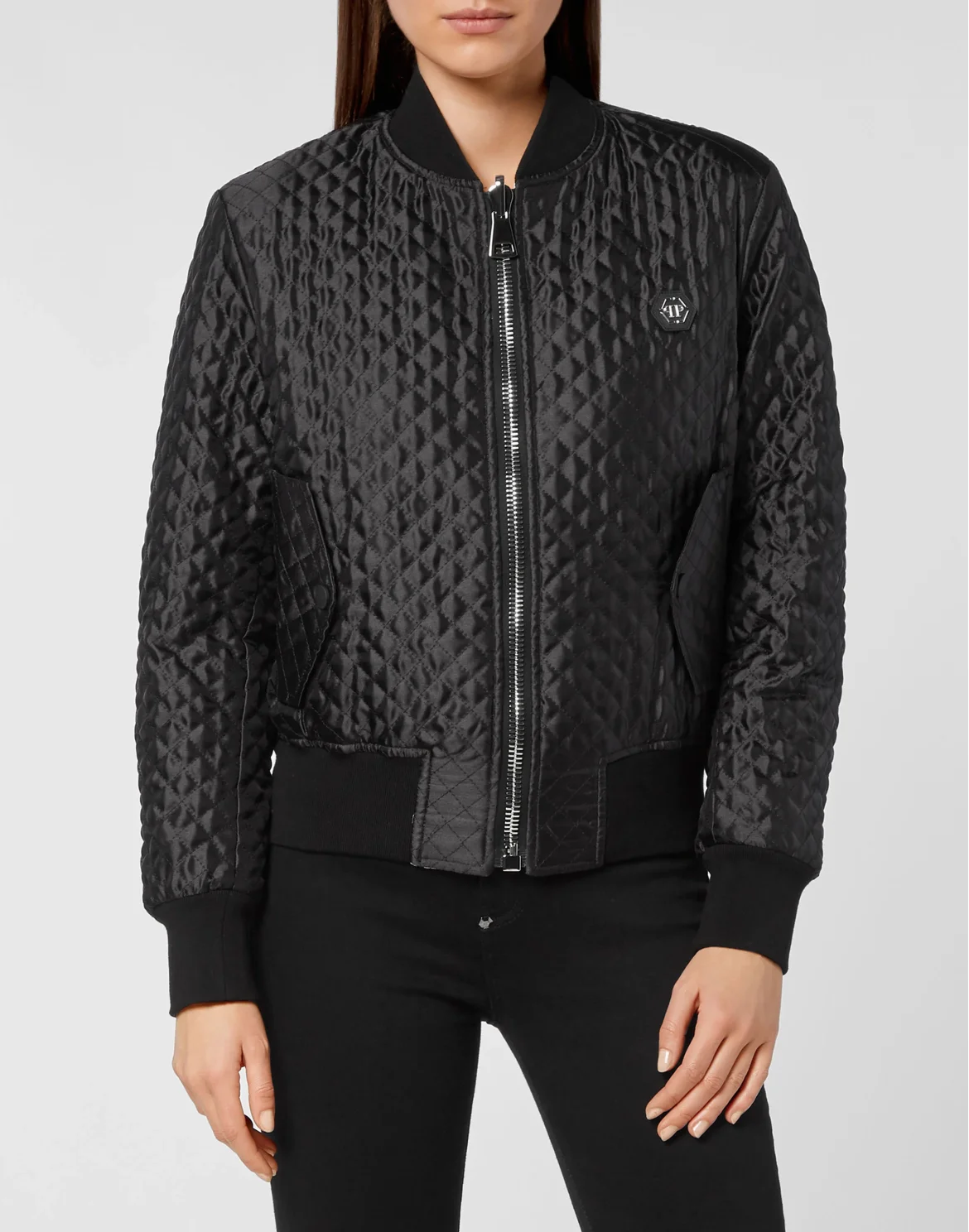 Bomber matelassè New Baroque, цвет: Черный