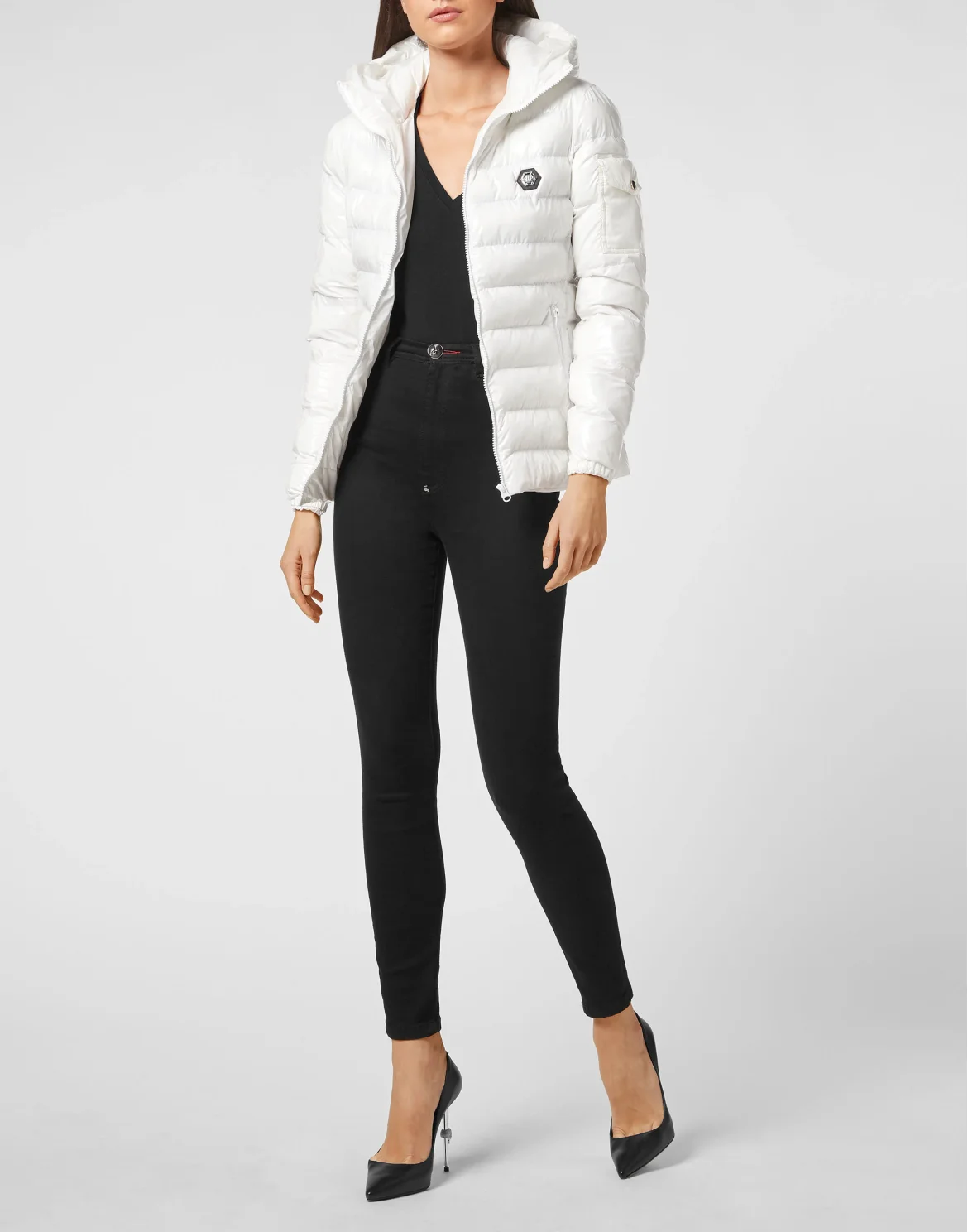 Nylon Down Jacket, цвет: Белый