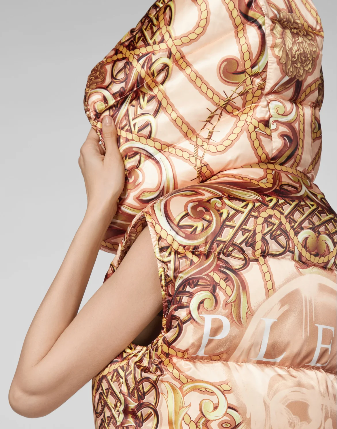 Nylon Short Vest print New Baroque, цвет: Бежевый