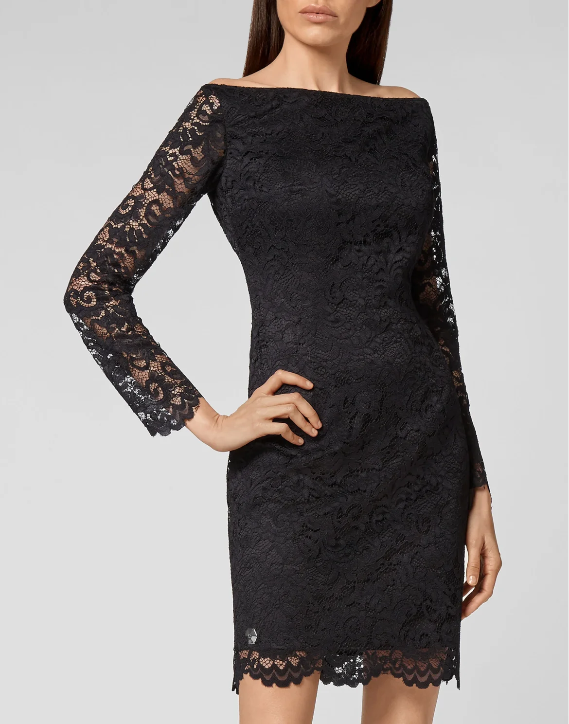Short Dress Lace, цвет: Черный
