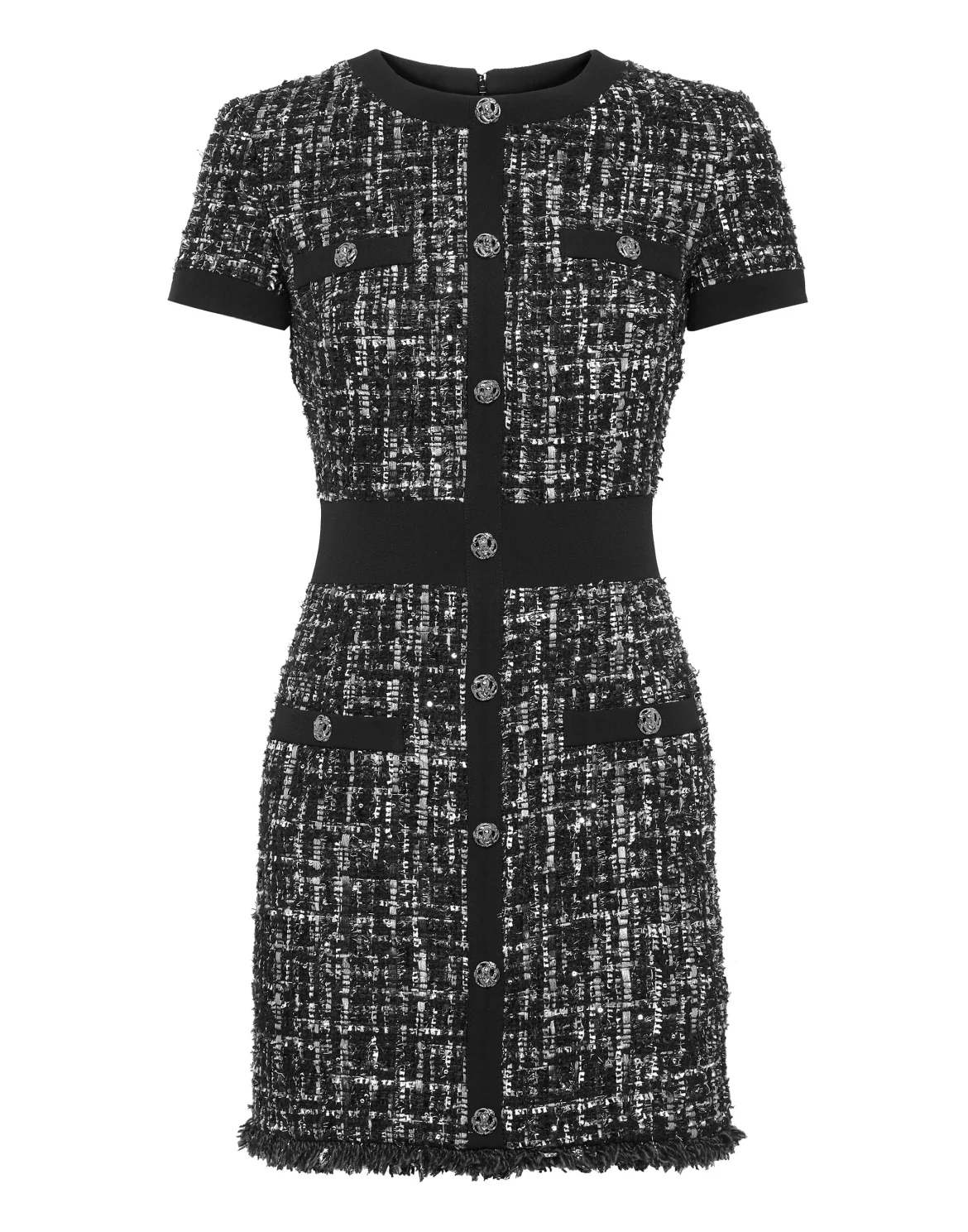 Bouclé Short Dress, цвет: Черный