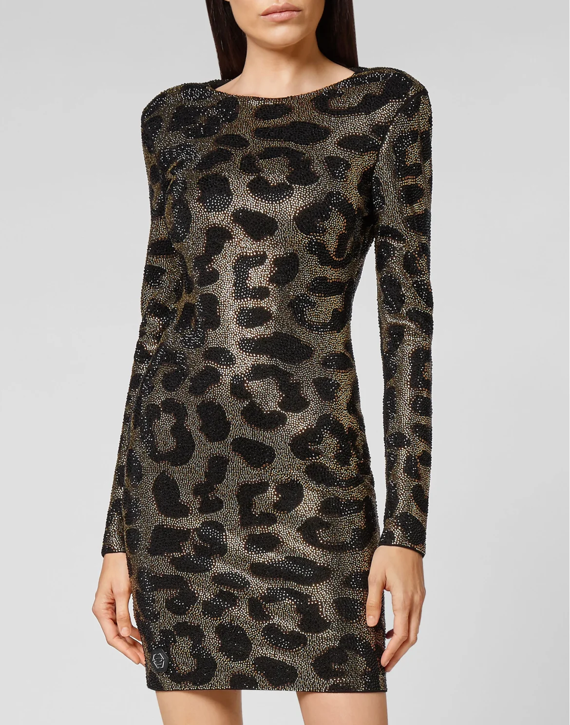 Short Dress Full of stones Leopard, цвет: Леопард