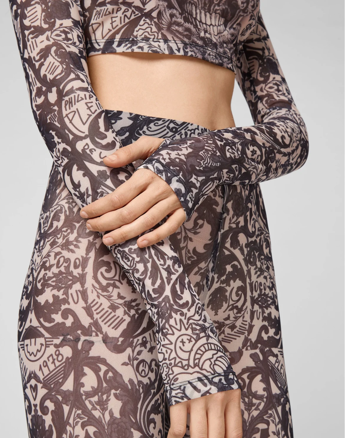 LS Top Stretch Printed Tulle New Baroque, цвет: Розовый