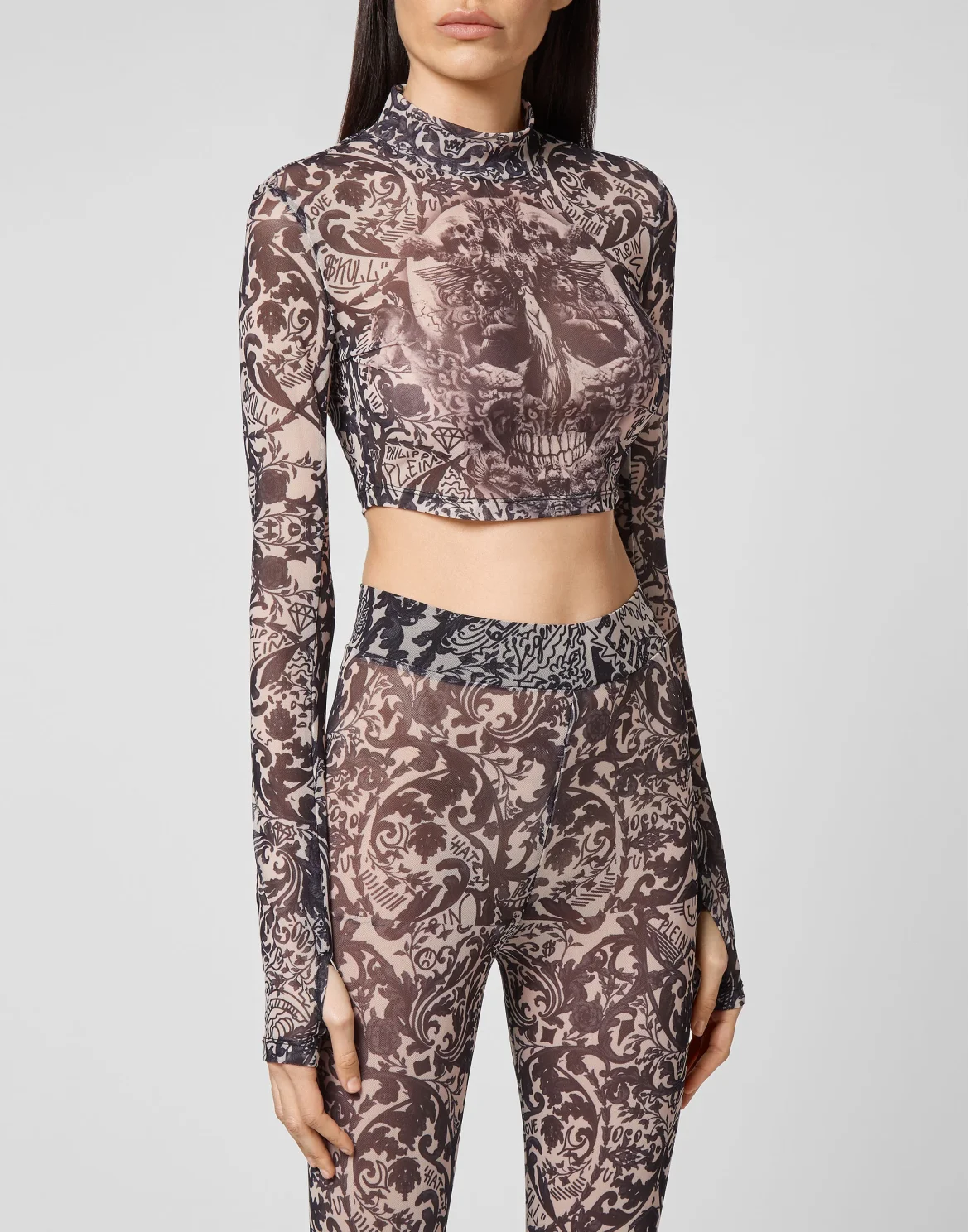 LS Top Stretch Printed Tulle New Baroque, цвет: Розовый