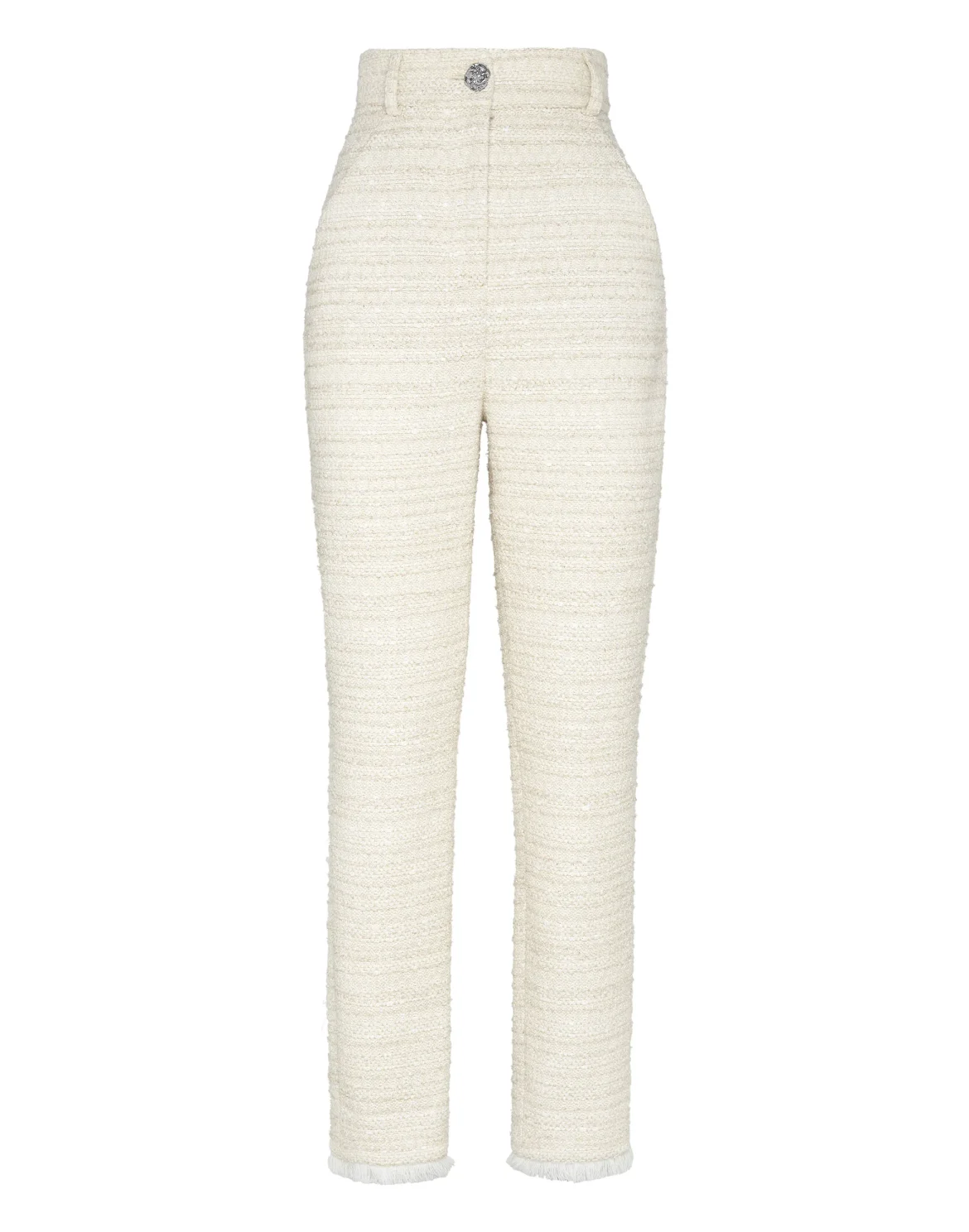 Bouclé Long Trousers Embroidery, цвет: Бежевый