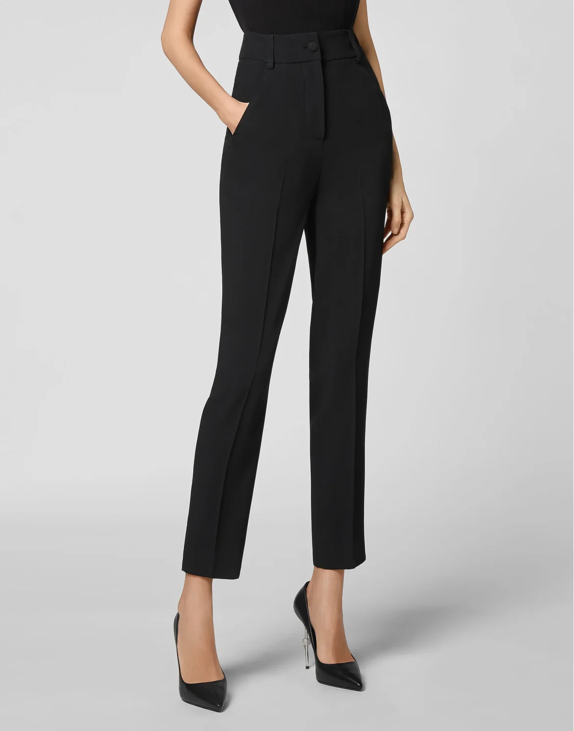 Cady Long Trousers Embroidery New Baroque, цвет: Черный