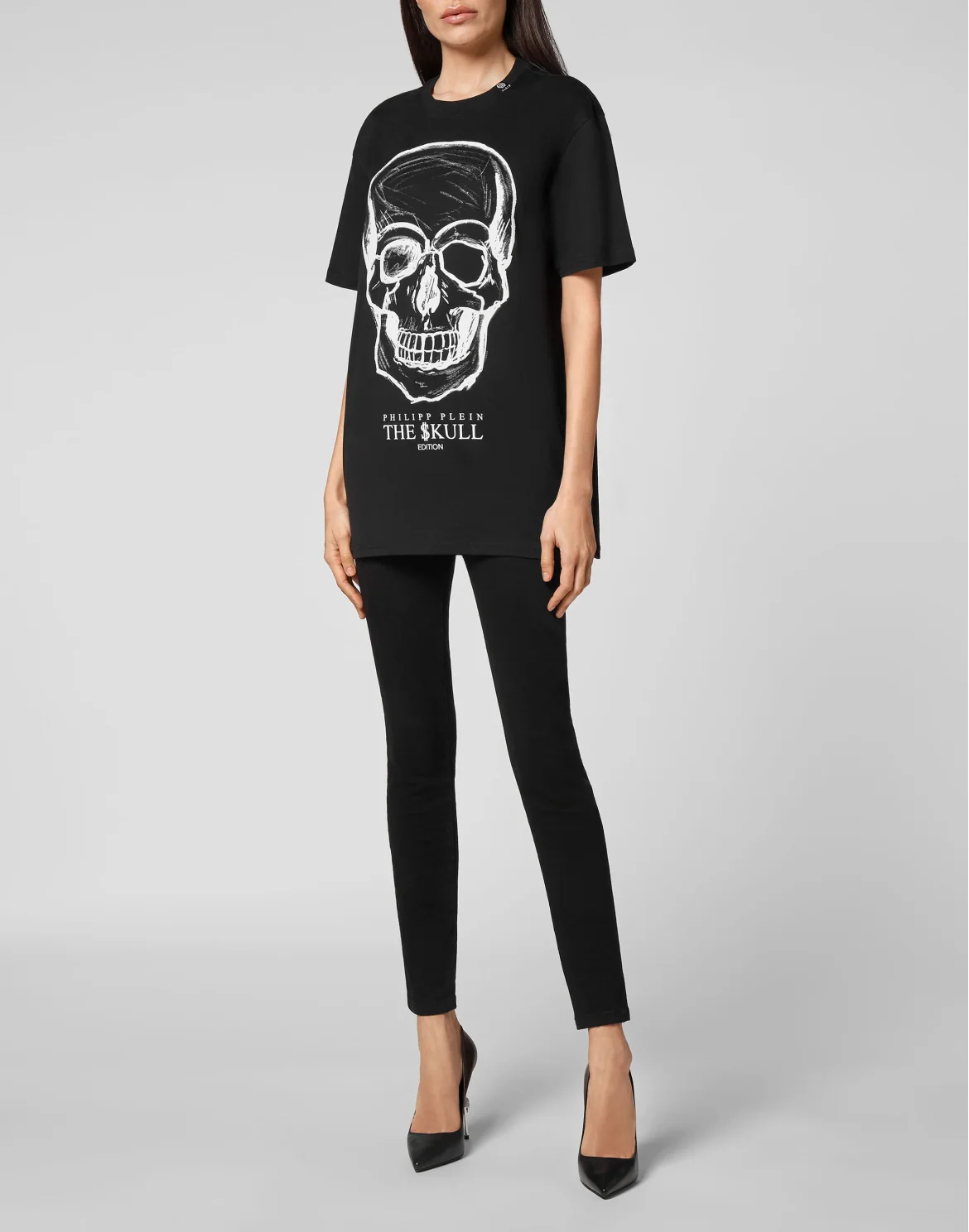 T-shirt Round Neck SS print Skull, цвет: Черный