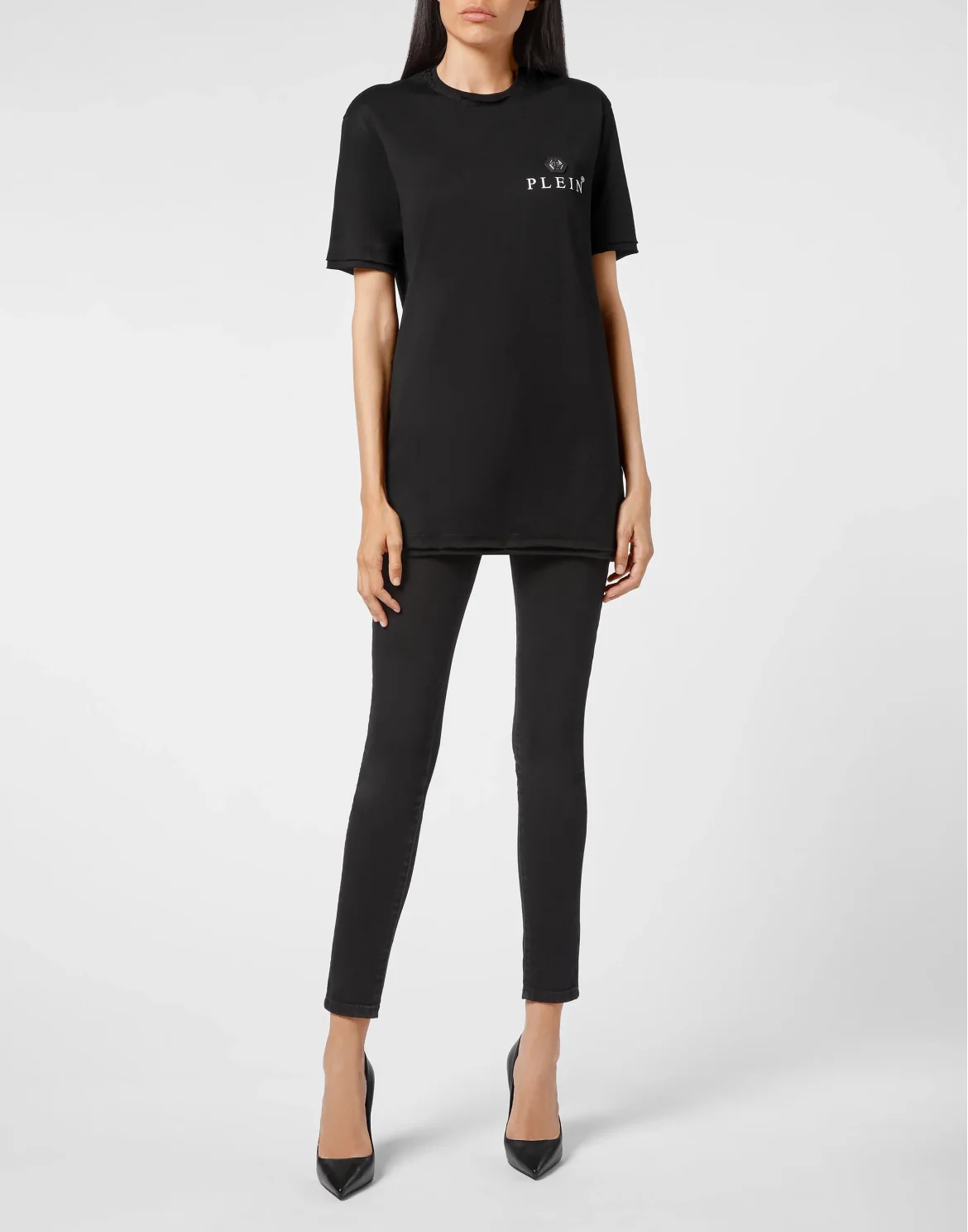 T-shirt Round Neck SS Iconic Plein, цвет: Черный