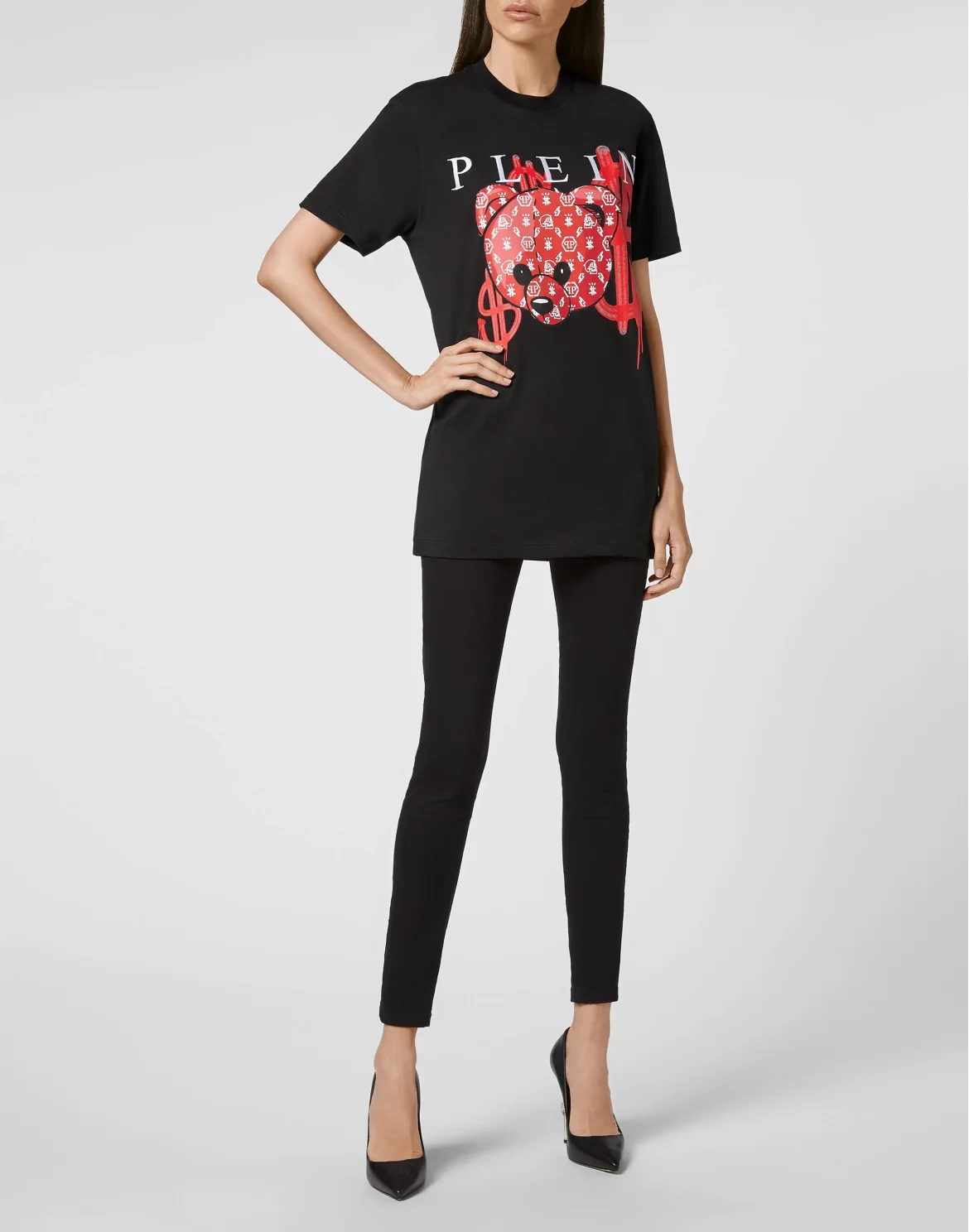 T-shirt Round Neck SS Teddy Bear, цвет: Черный