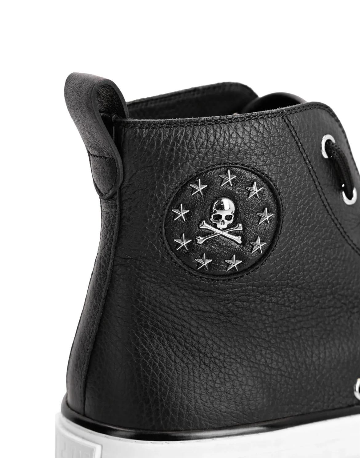 Leather Hi-Top Sneakers Megastar, цвет: Черный