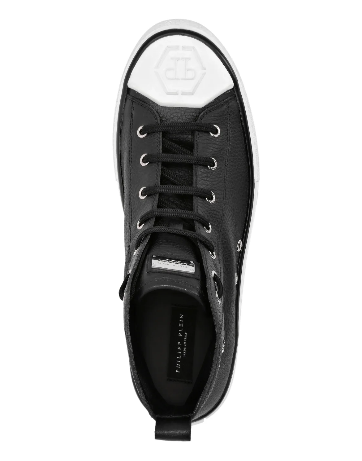 Leather Hi-Top Sneakers Megastar, цвет: Черный