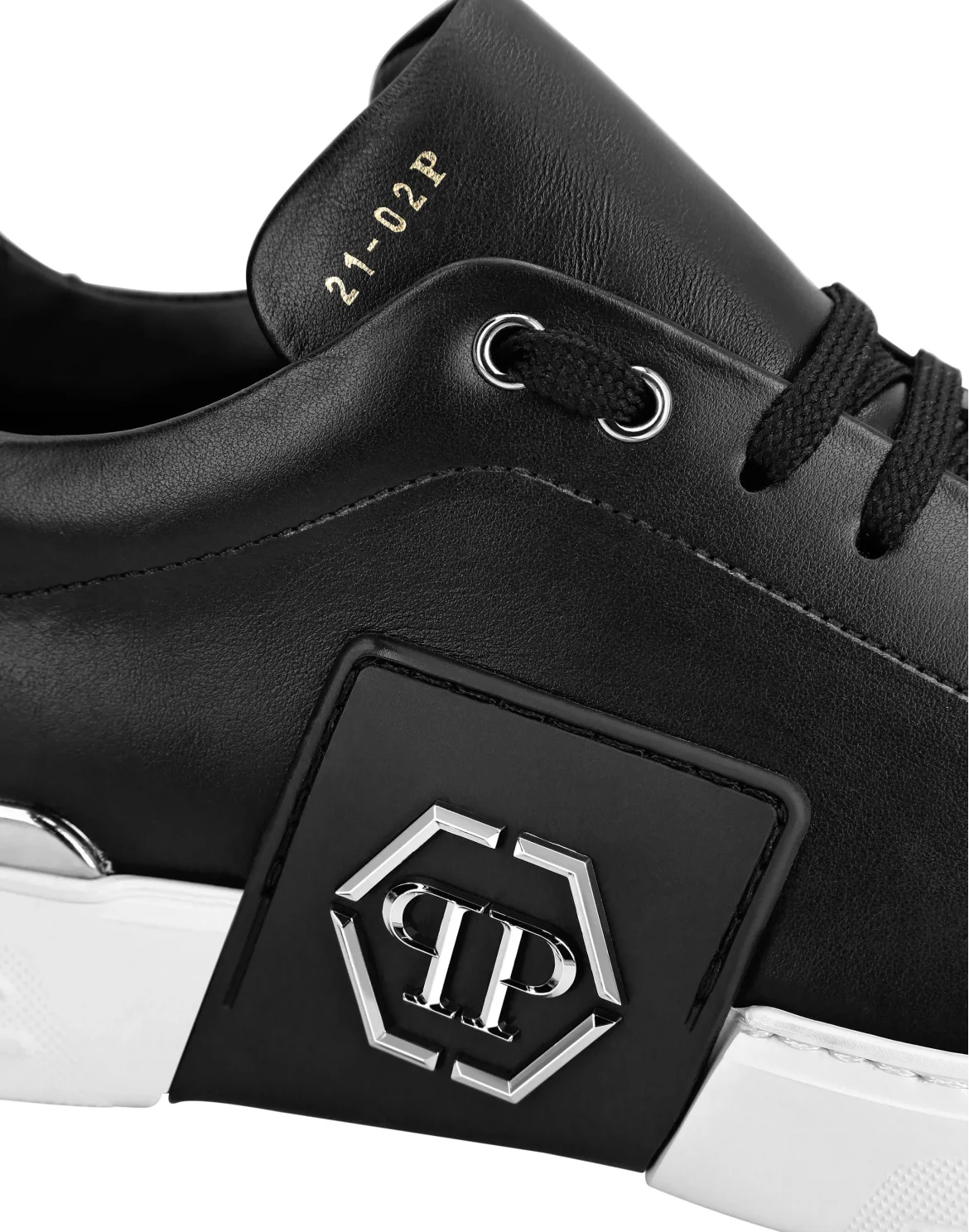 LO-TOP SNEAKERS PHANTOM KICK$ LEATHER Platinum HEXAGON, цвет: Черный