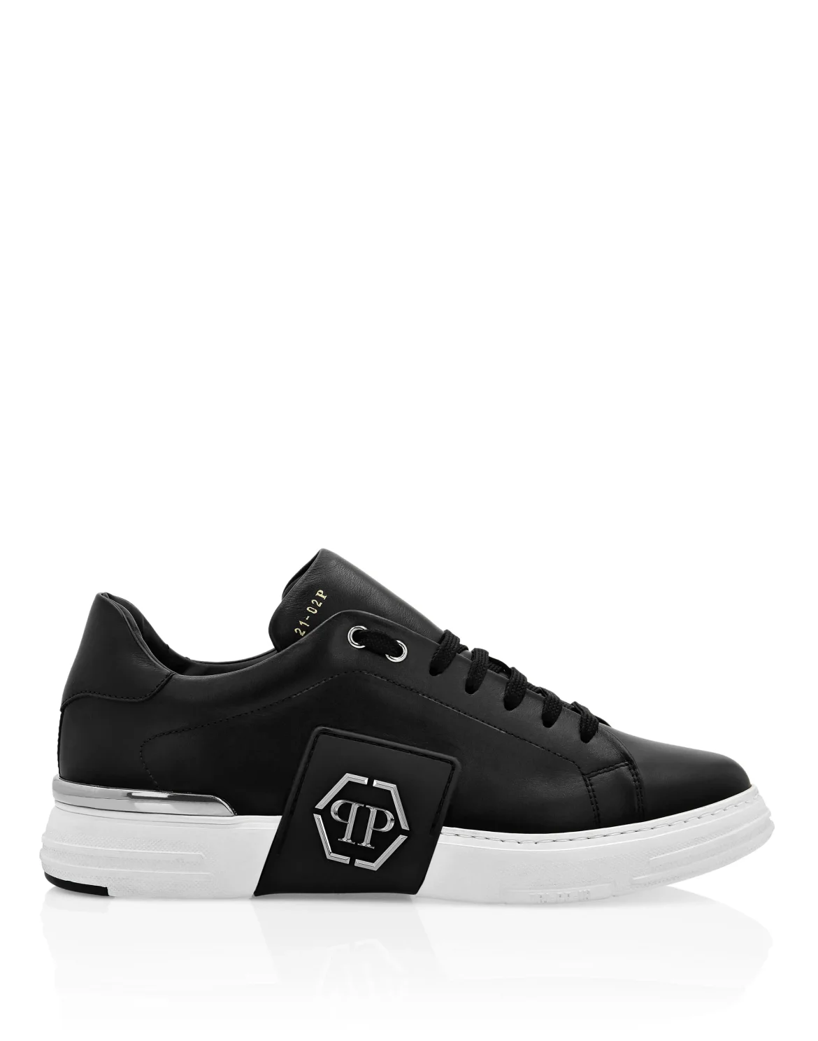 LO-TOP SNEAKERS PHANTOM KICK$ LEATHER Platinum HEXAGON, цвет: Черный