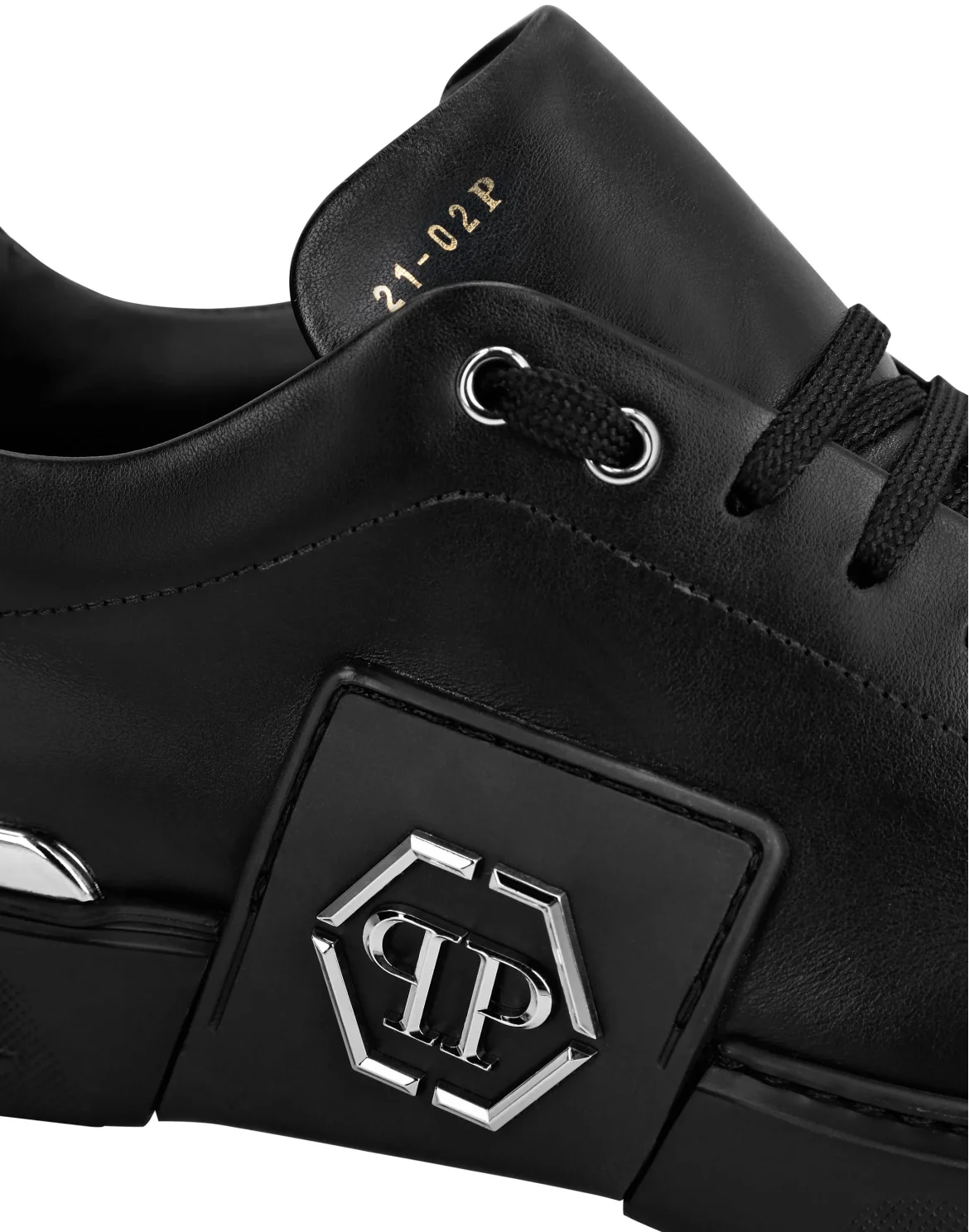 LO-TOP SNEAKERS PHANTOM KICK$ LEATHER Platinum HEXAGON, цвет: Черный