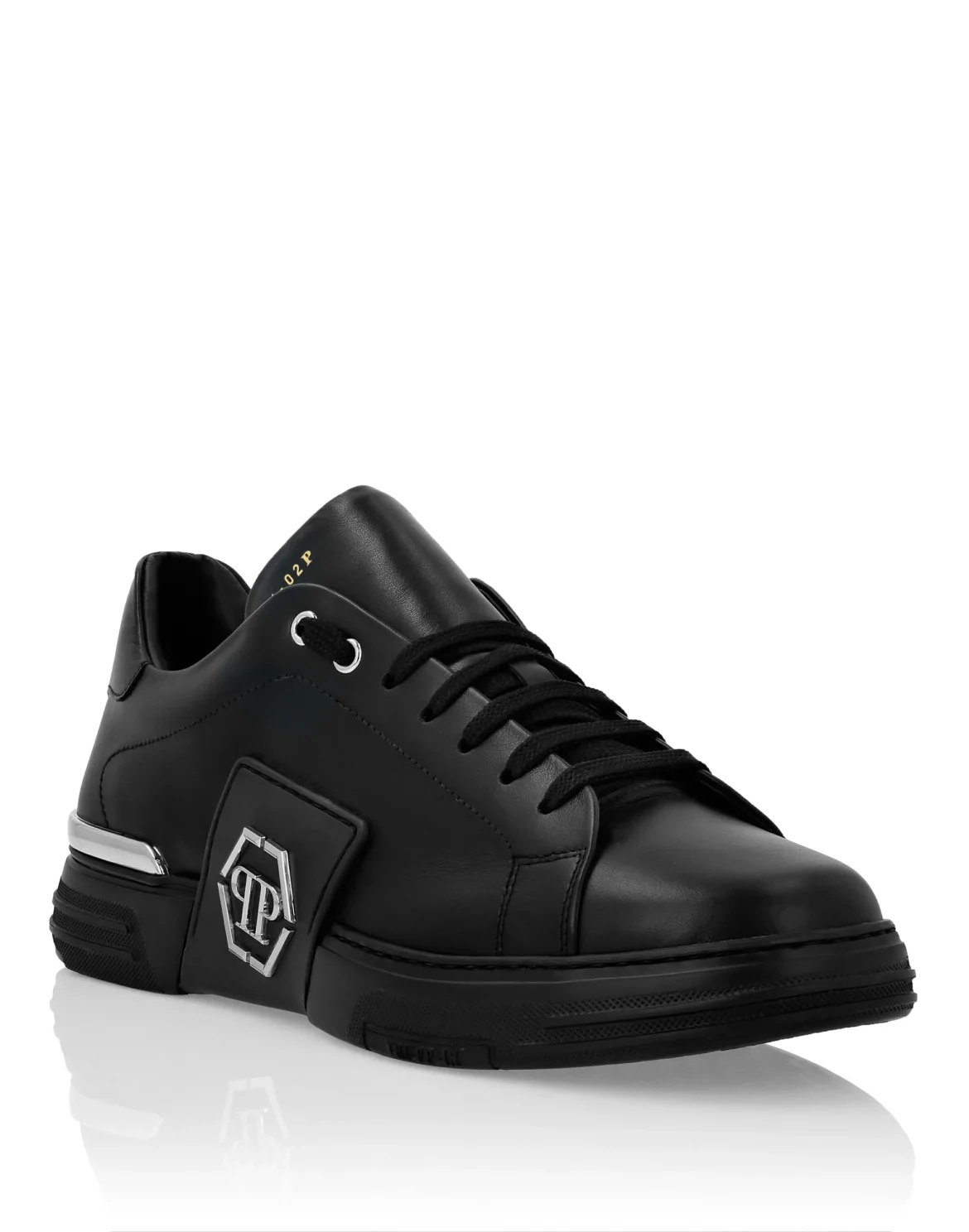 LO-TOP SNEAKERS PHANTOM KICK$ LEATHER Platinum HEXAGON, цвет: Черный
